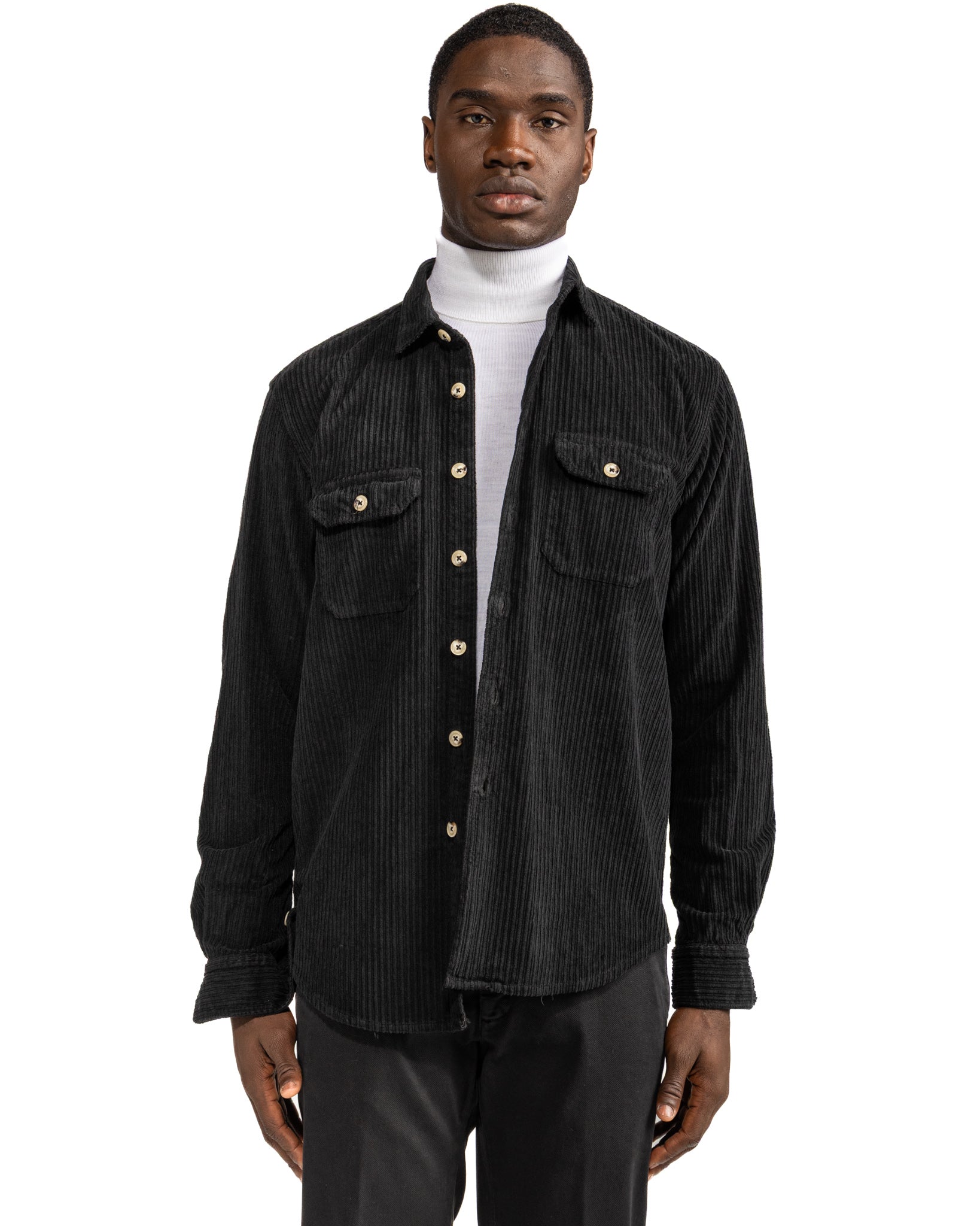 Atlantis - chemise en velours noir