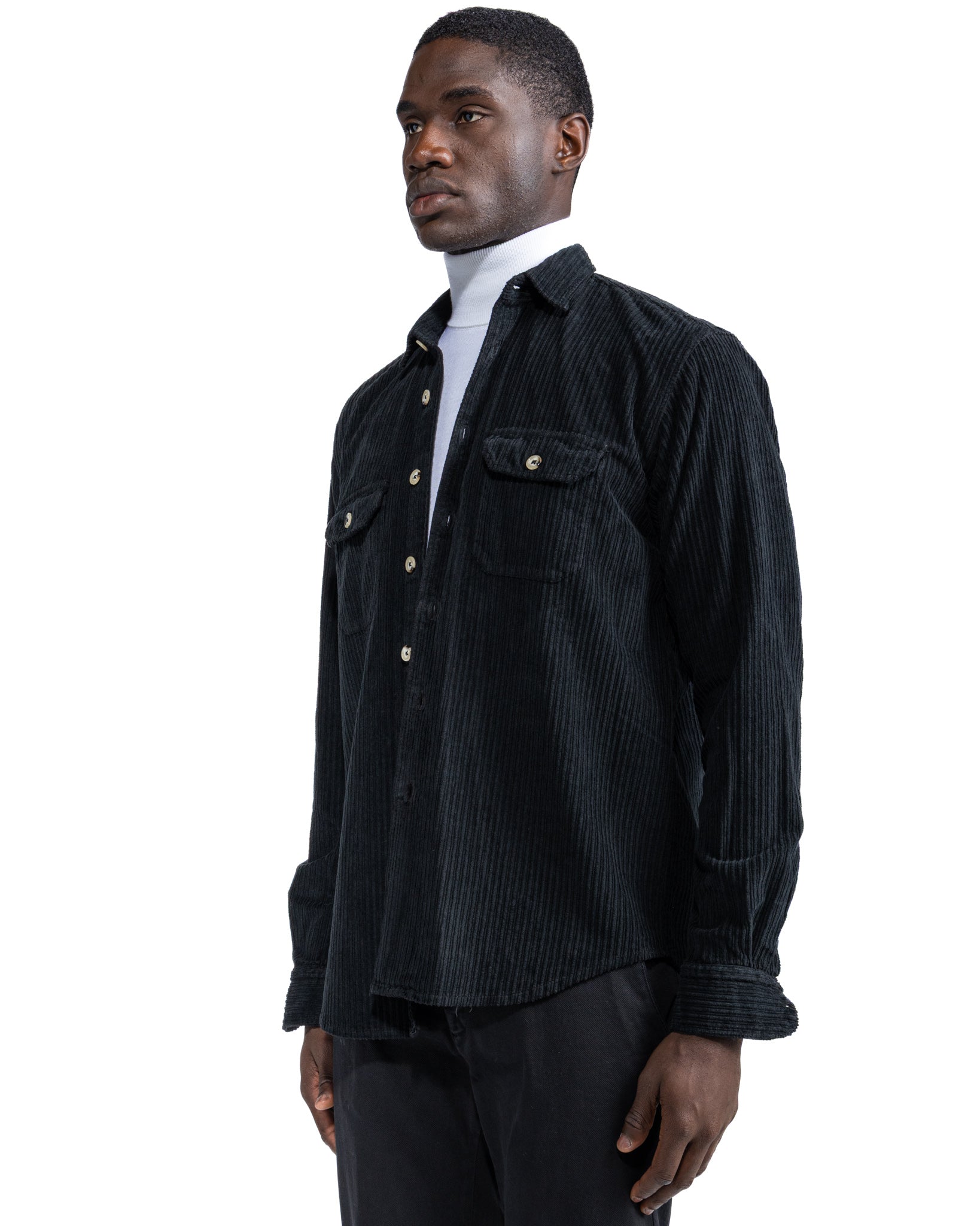 Atlantis - chemise en velours noir