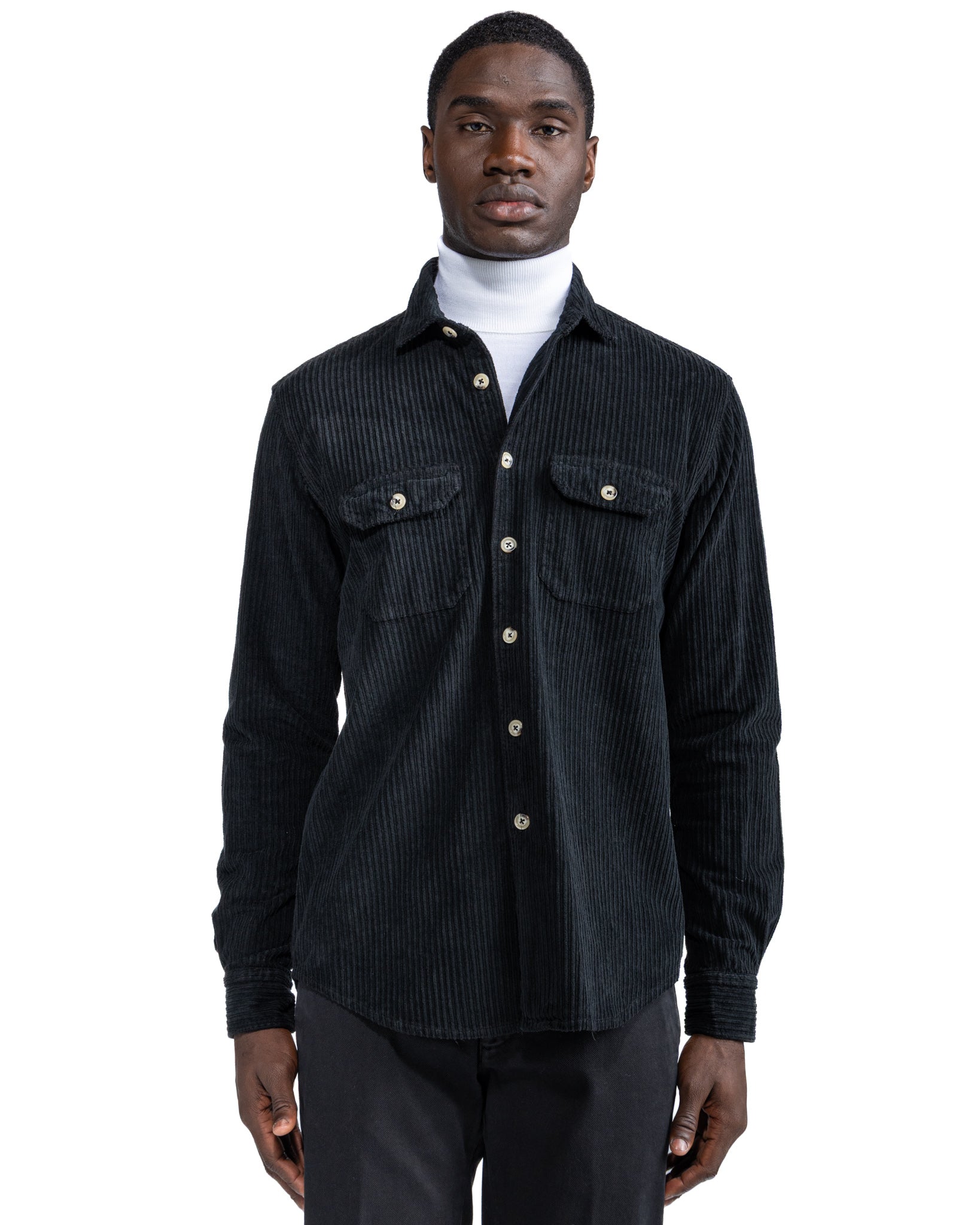 Atlantis - chemise en velours noir