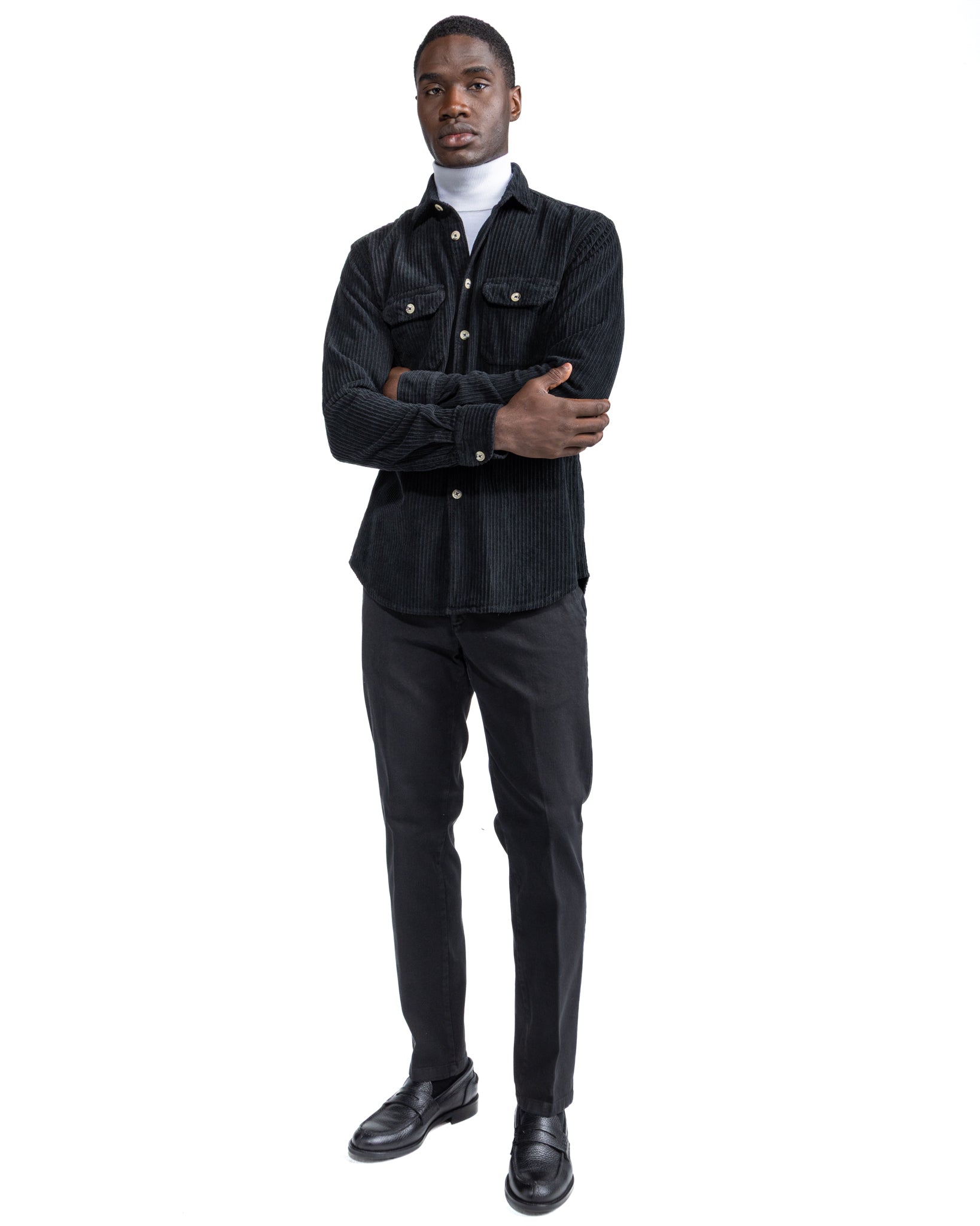 Atlantis - chemise en velours noir