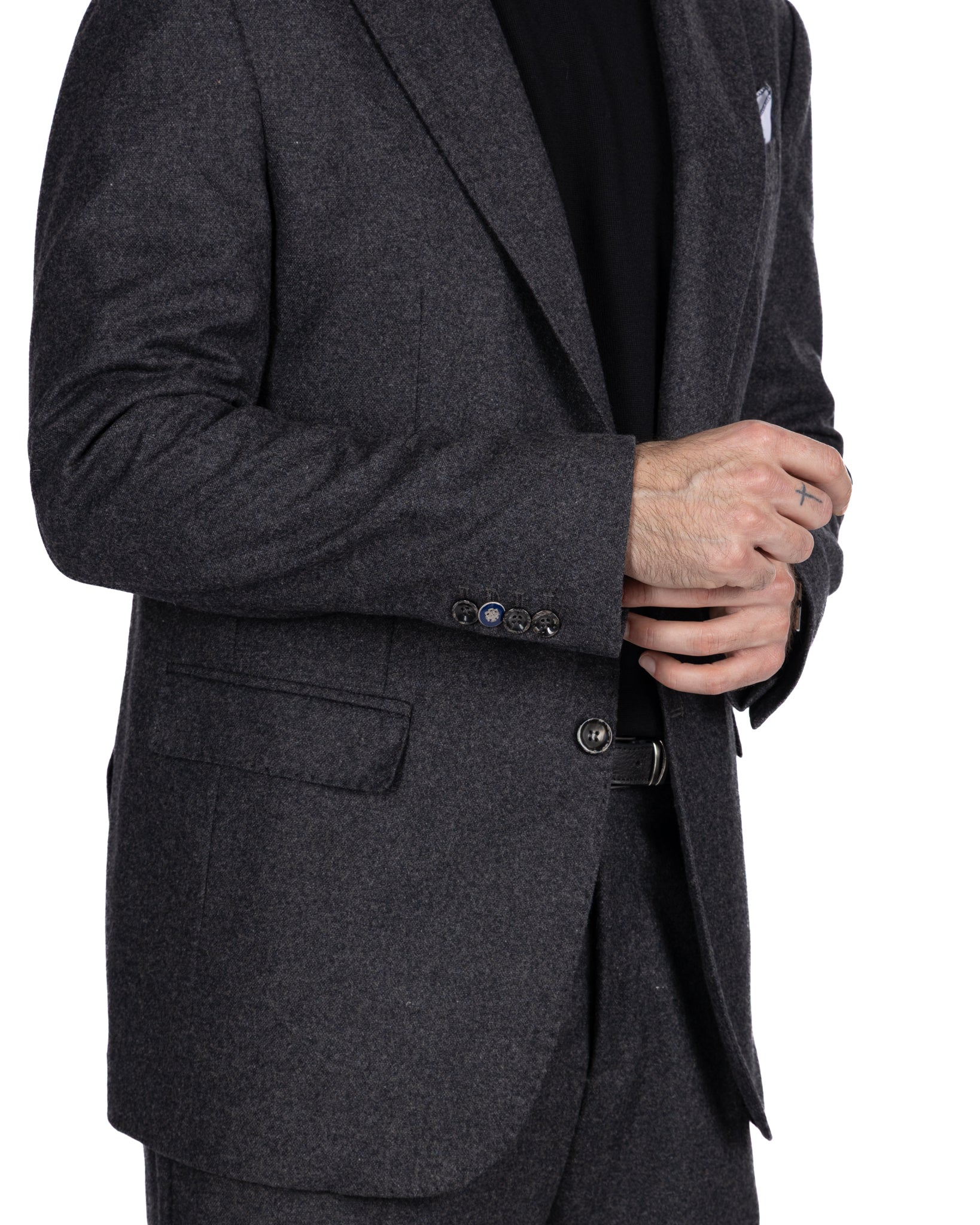Abito Olympus in flanella antracite