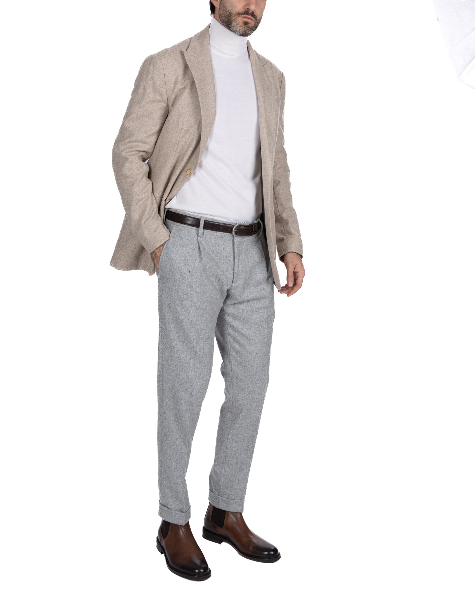 Pantalon de groupe Leica en flanelle grise