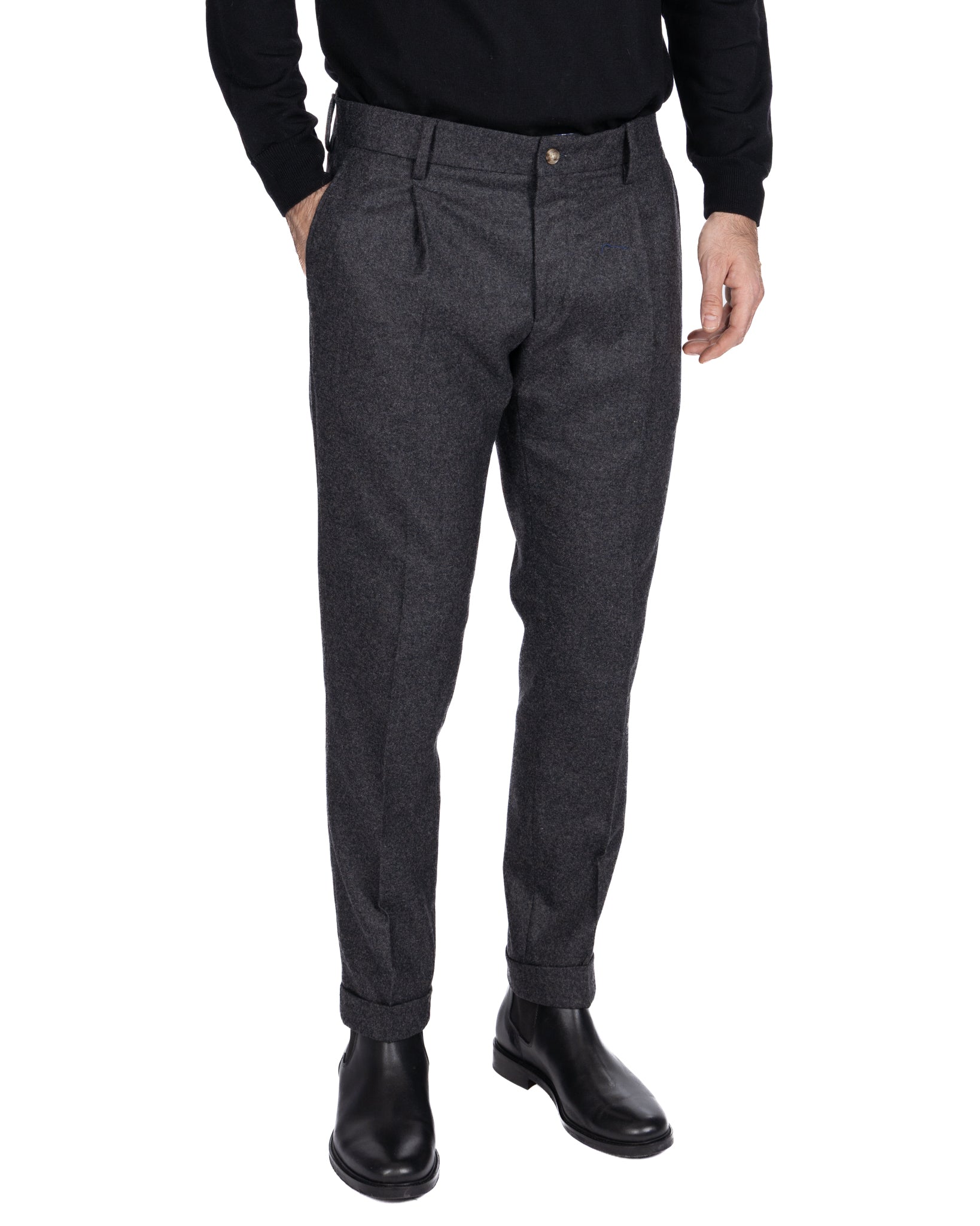 Pantalon Leica Band en flanelle anthracite