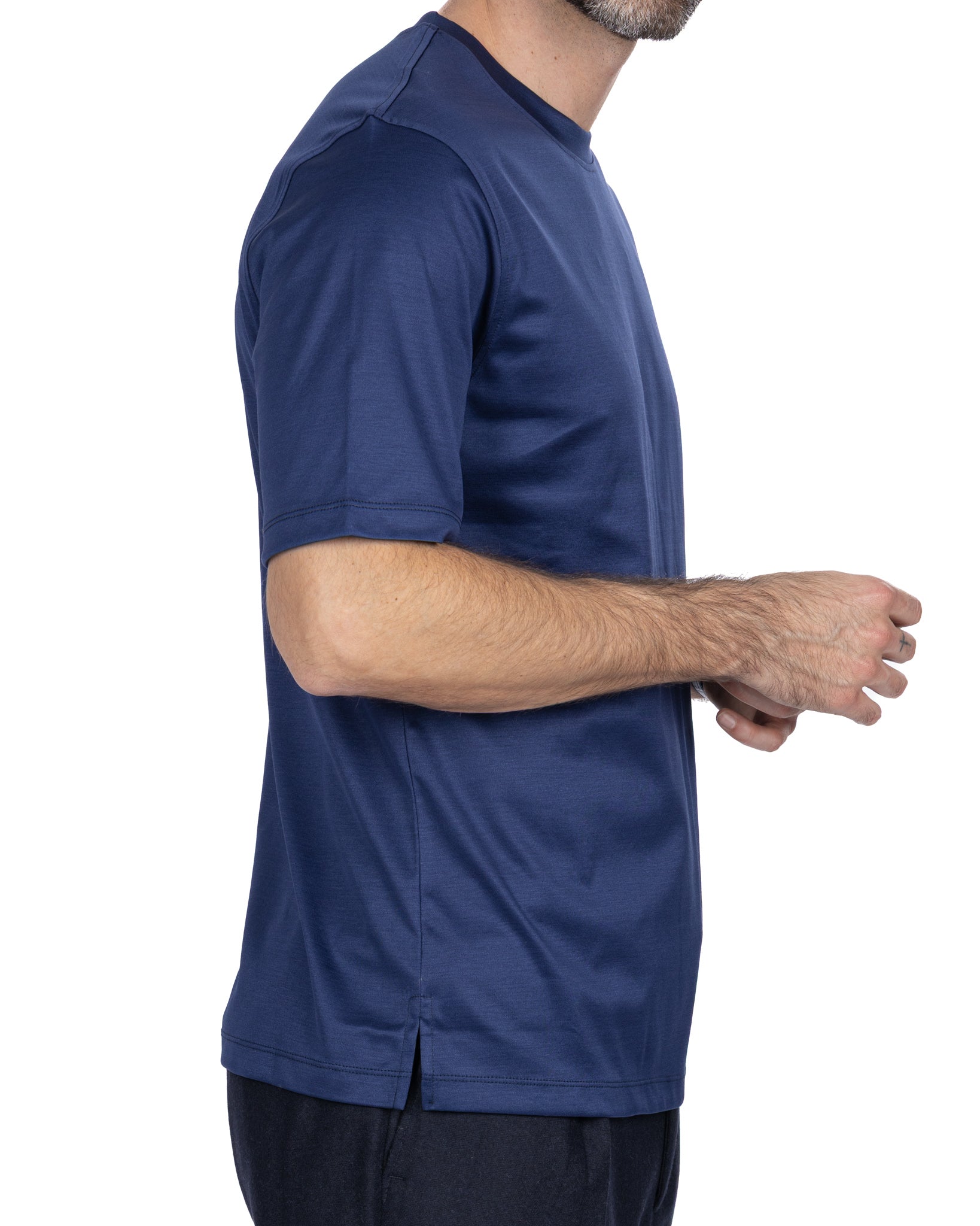 T-shirt Hoorn in filo di scozia blu