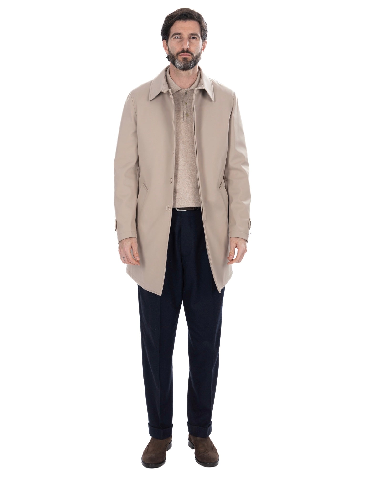 Trench Tyler tecnico trapuntato beige