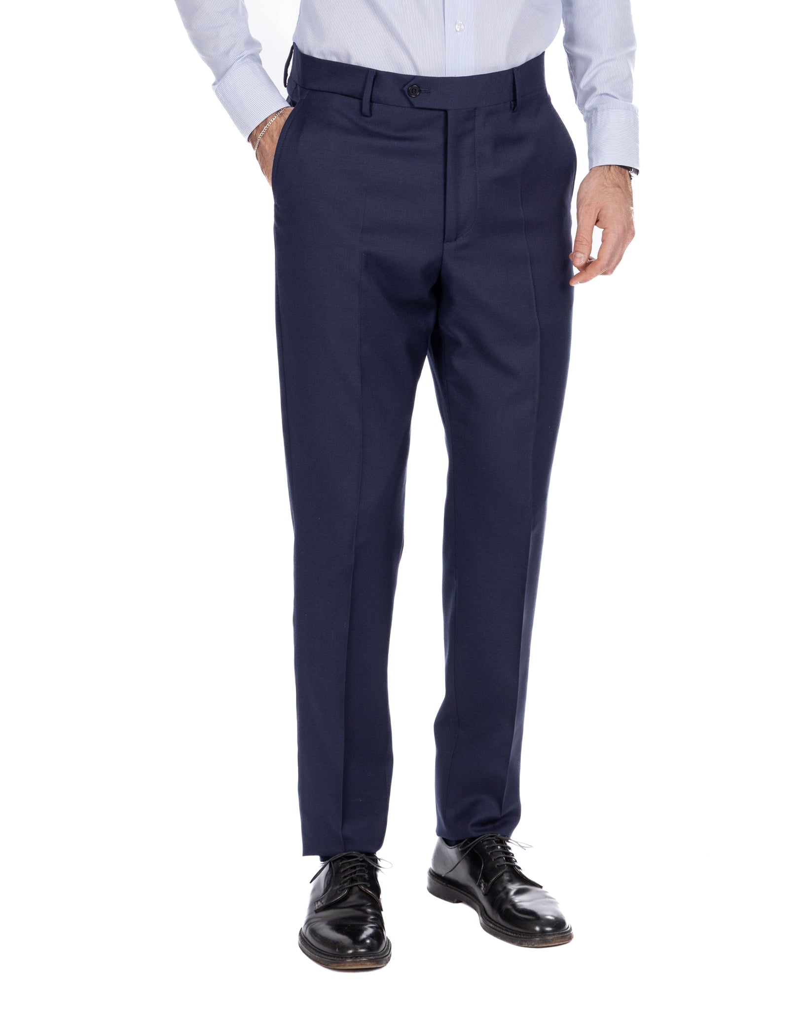 Pantalone Trevi in lana blu