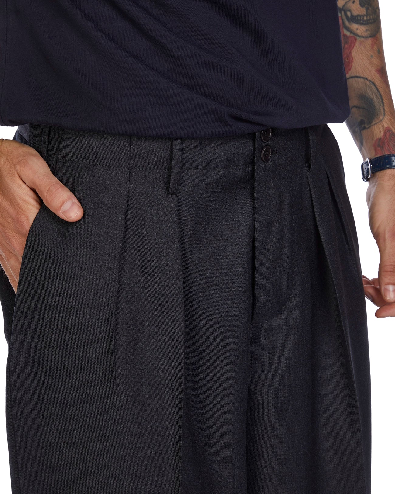 Pantalone Over grigio antracite Vitale Barberis Canonico