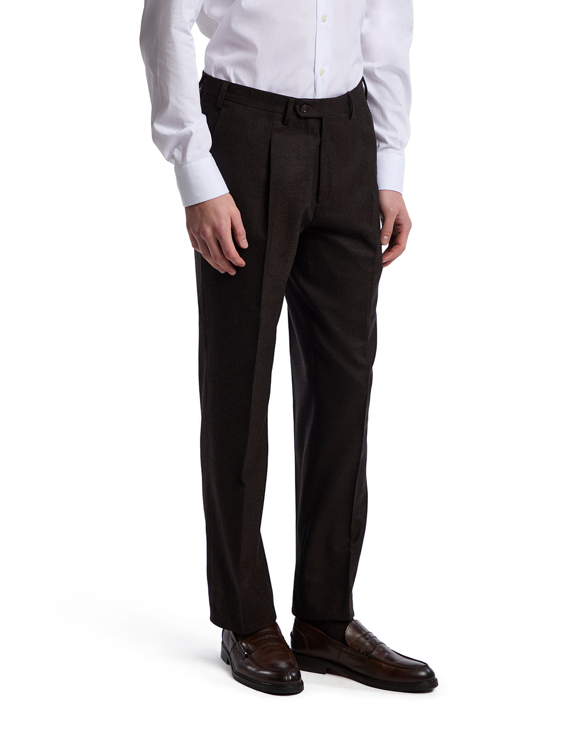 Classic Rugby flannel trousers in dark brown