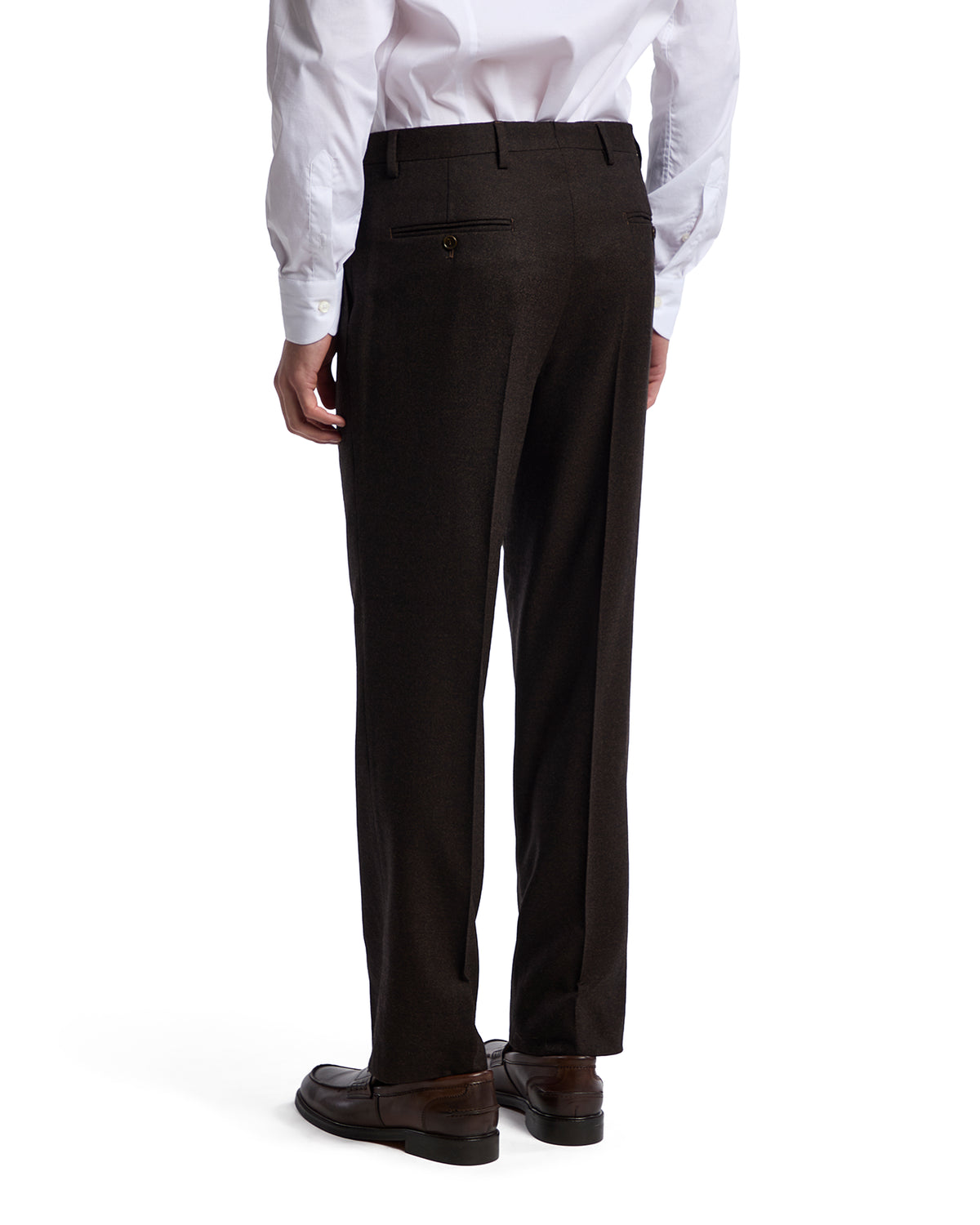 Classic Rugby flannel trousers in dark brown