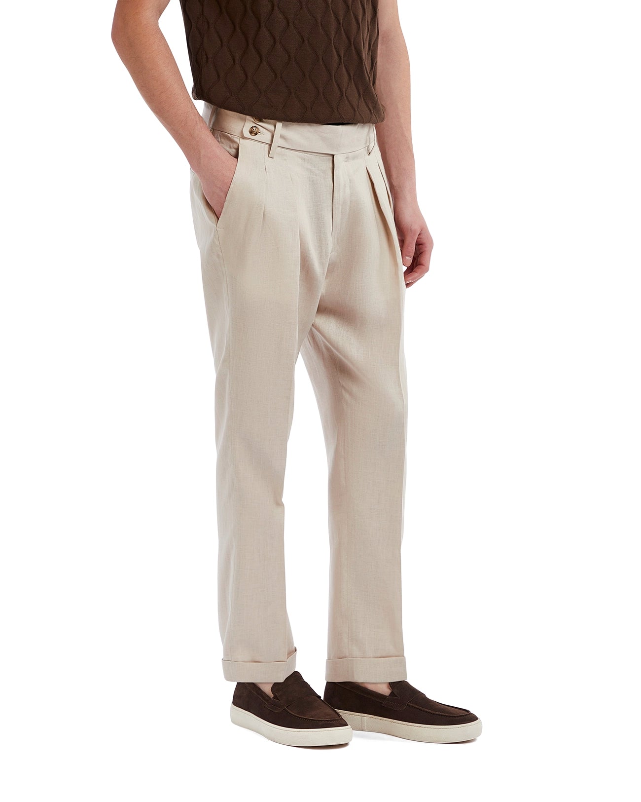Pantalone Cargese in puro lino spago