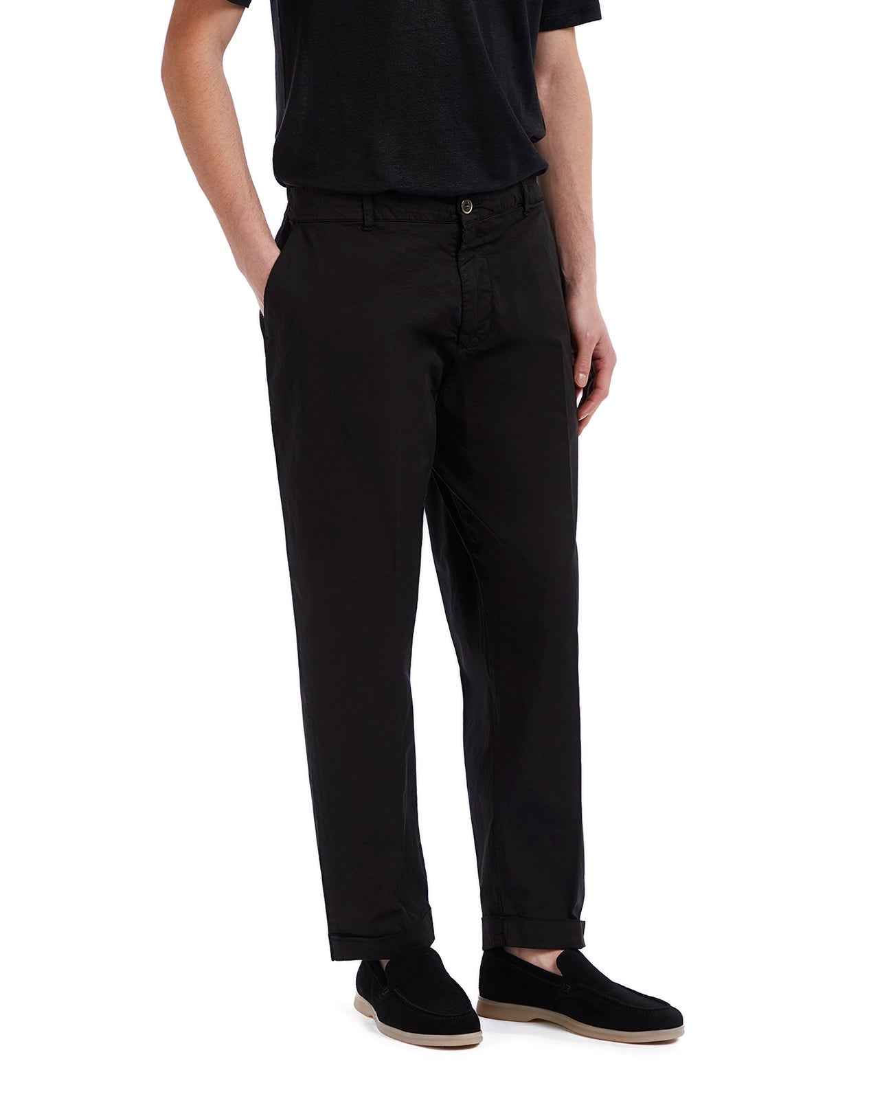 Pantalone Wels in cotone nero