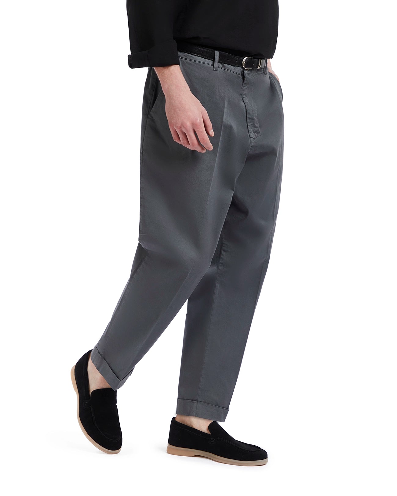 Pantalone Wels in cotone grigio
