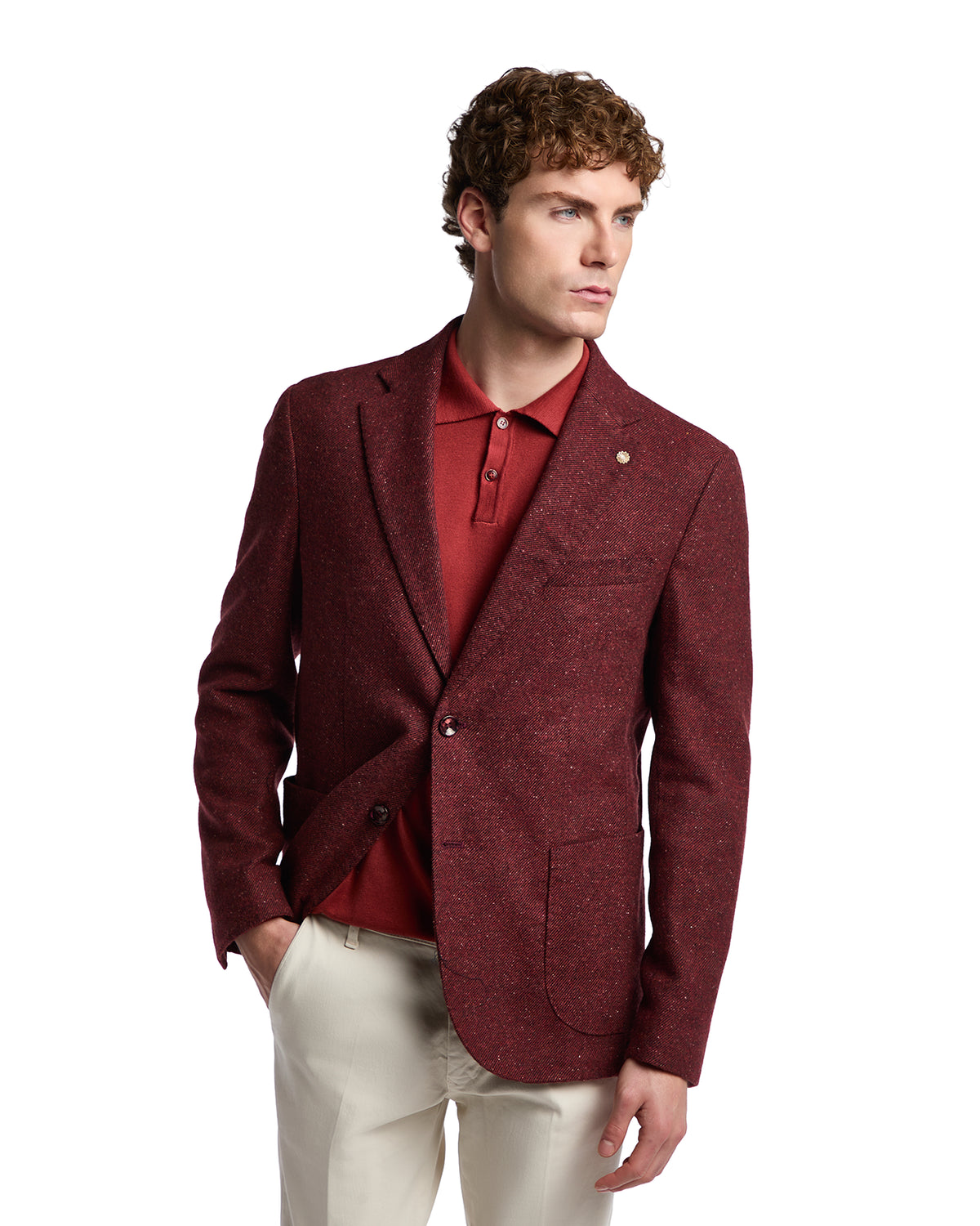 Chaqueta Pepe melange burdeos