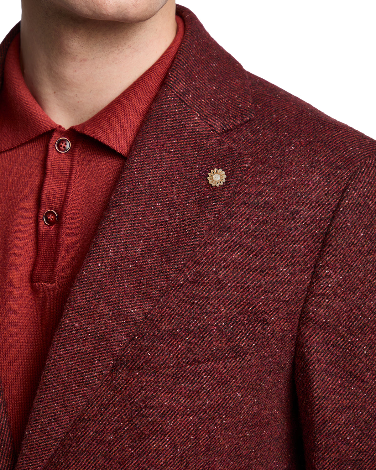 Chaqueta Pepe melange burdeos