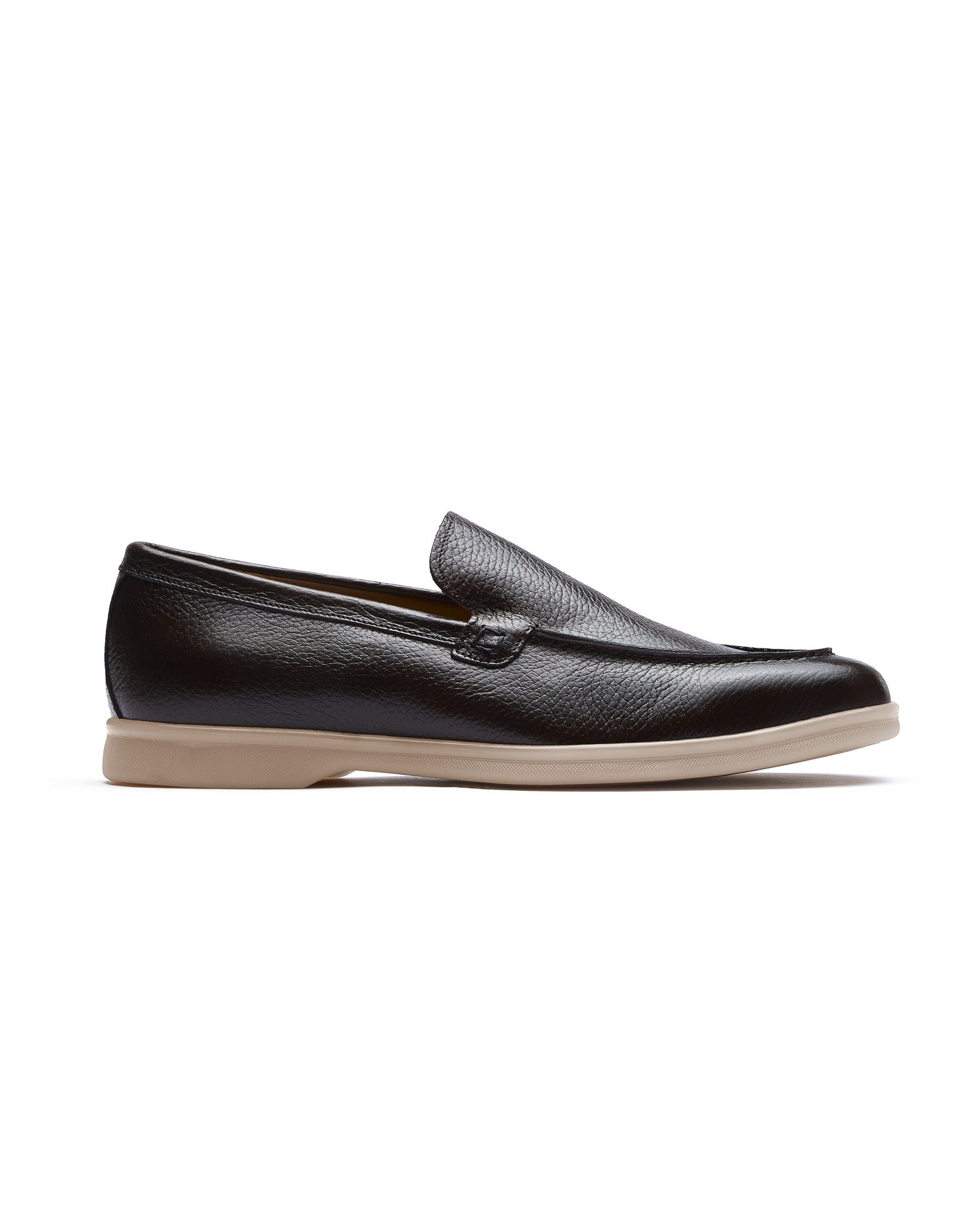 Dark brown leather Pier loafer