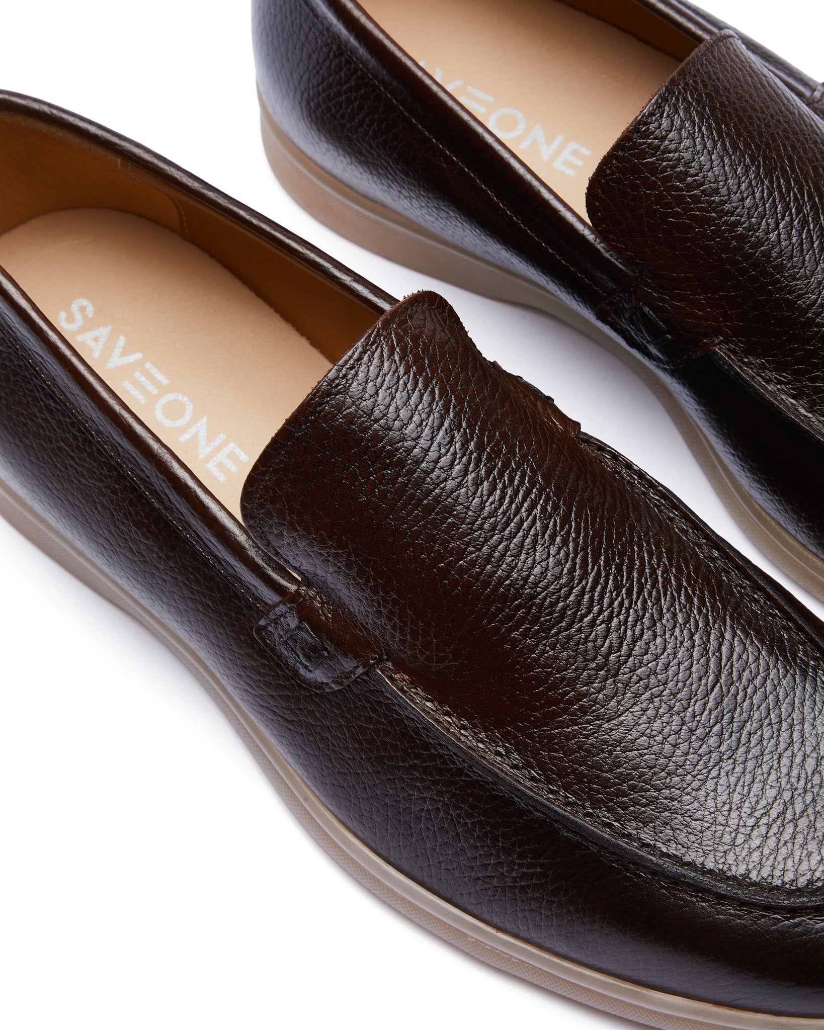 Dark brown leather Pier loafer