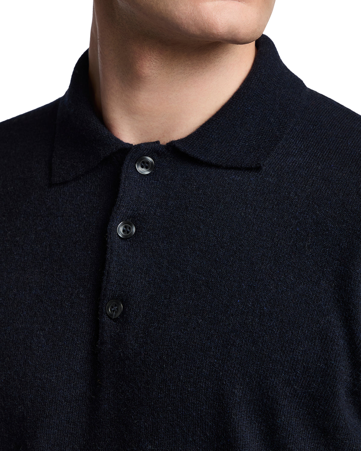 Polo Tiger de mezcla de cachemir azul
