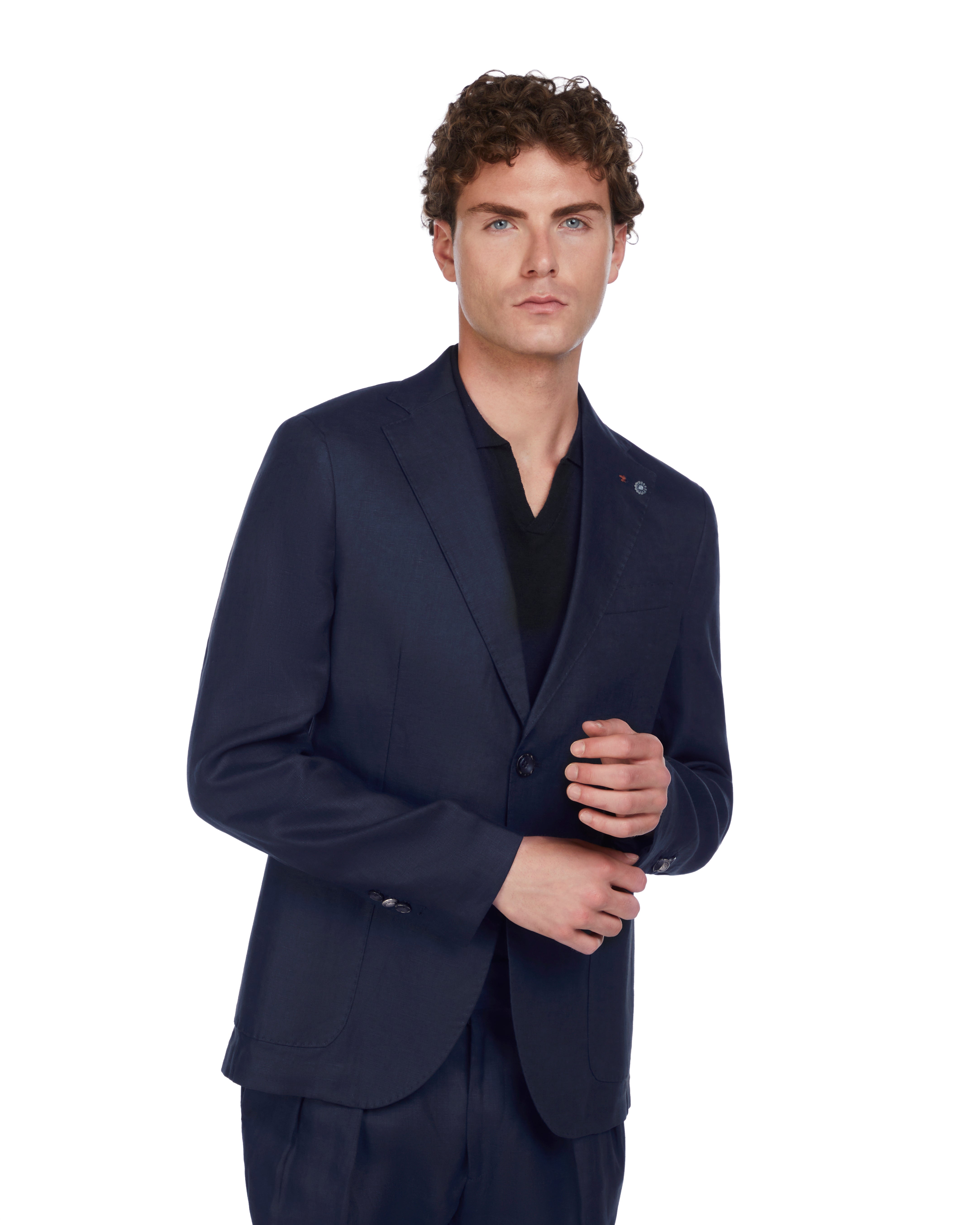 Giacca Rasiglia in puro lino blu