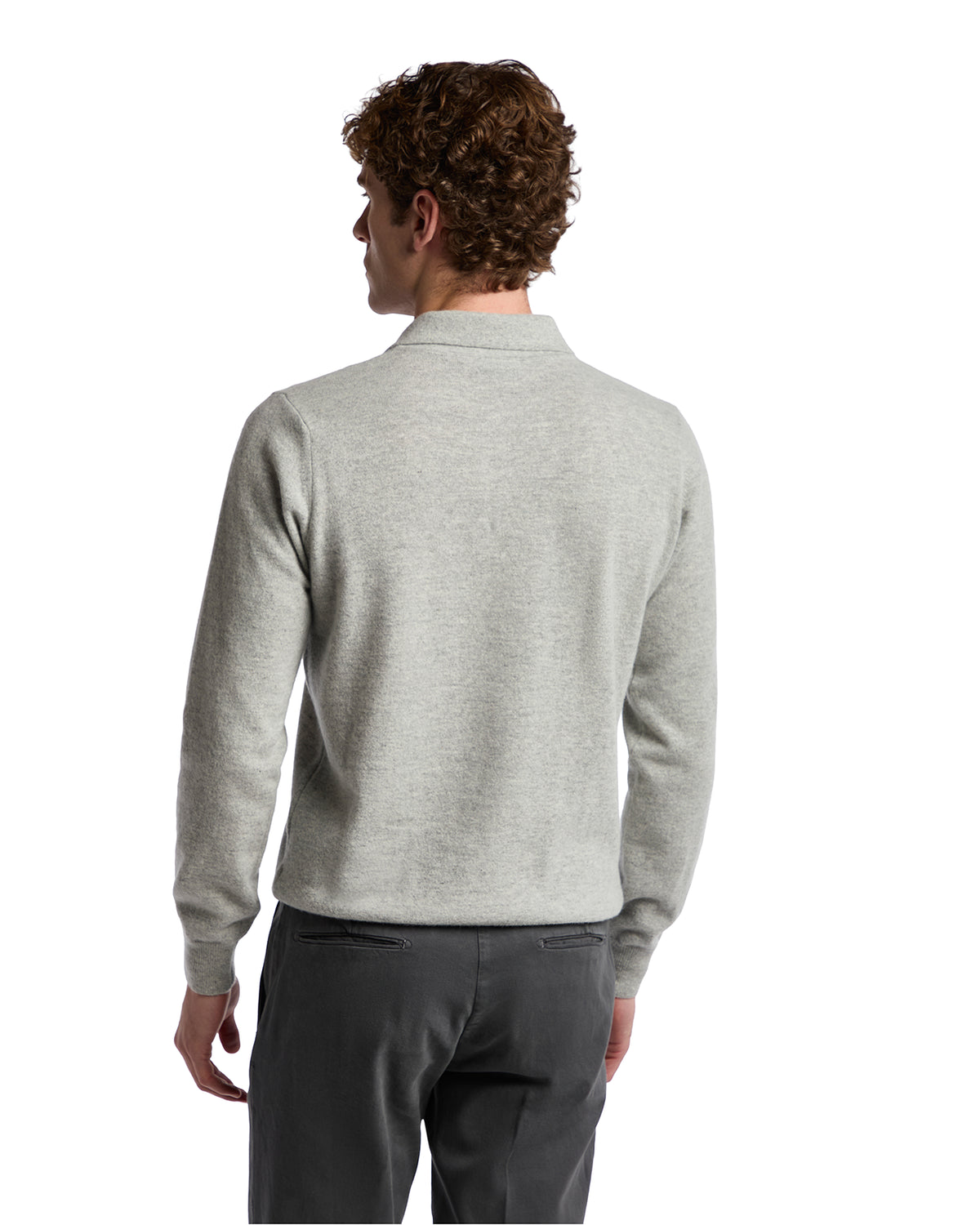 Polo Tiger de mezcla de cachemir gris