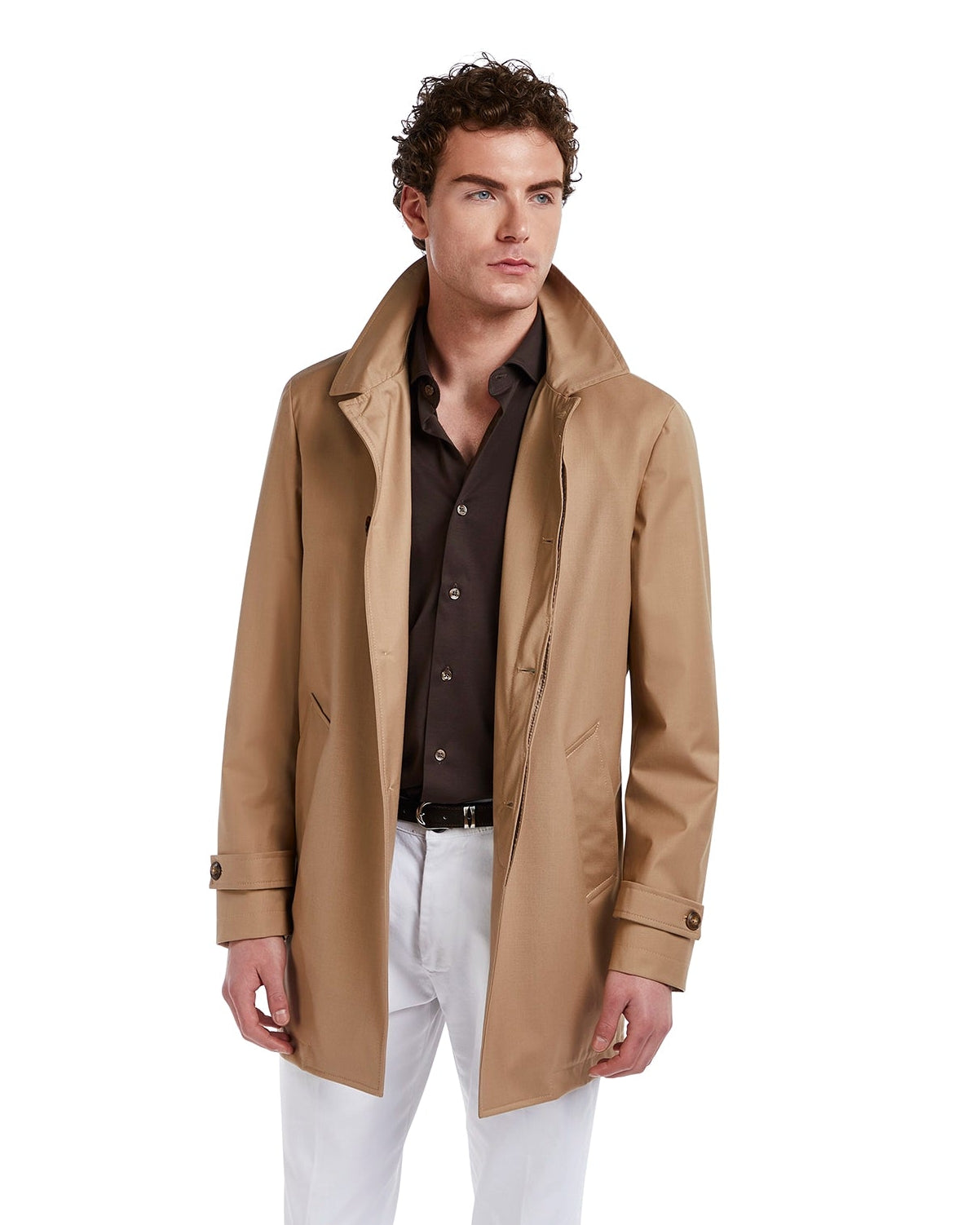 Unlined beige Mantova trench coat