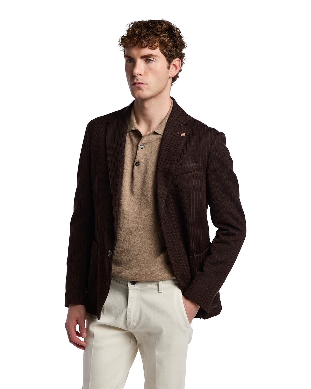 Chaqueta Verti a rayas color moro