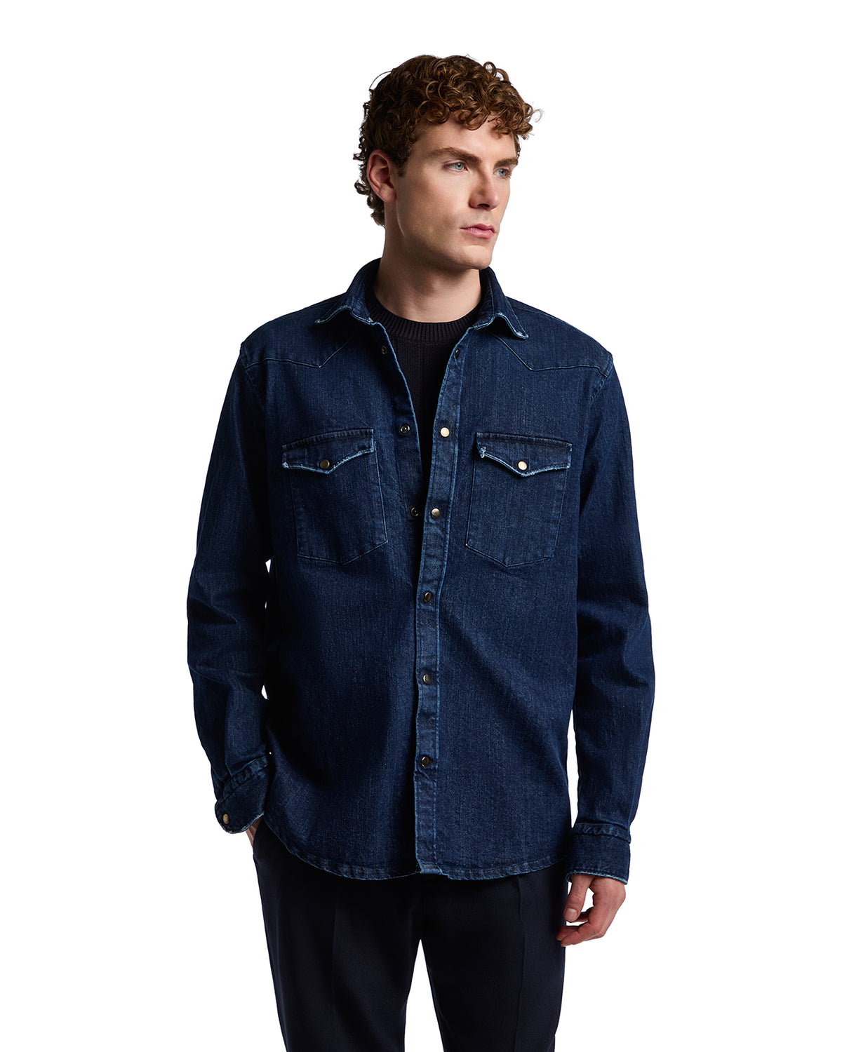 Camisa Western de mezclilla