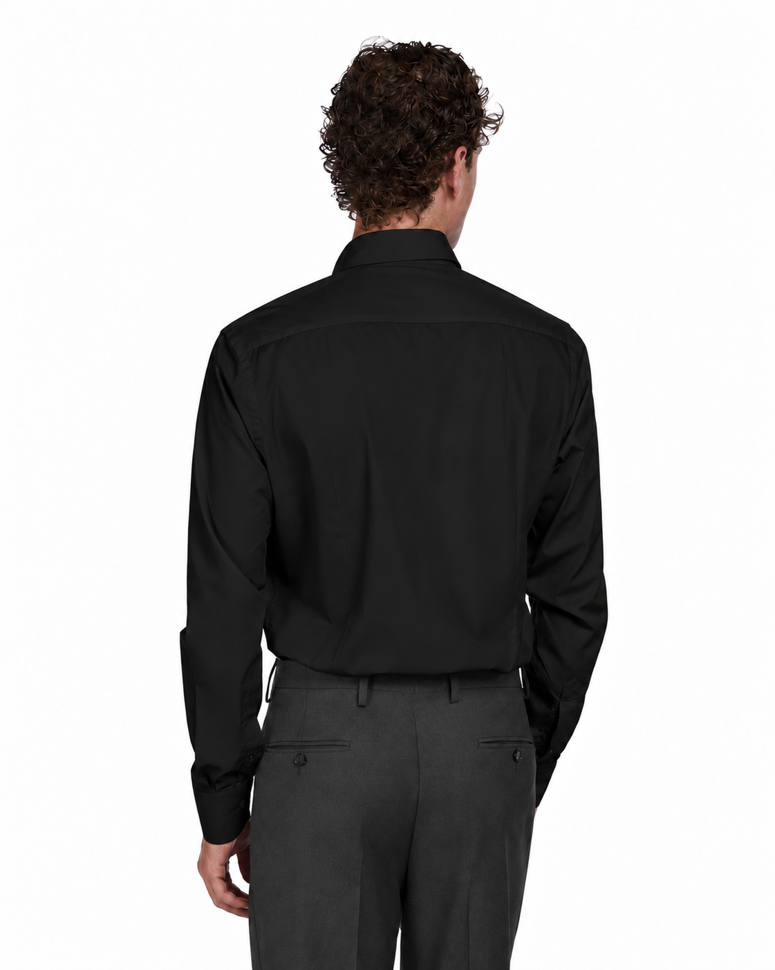 Camicia Heckler nera in popeline di cotone