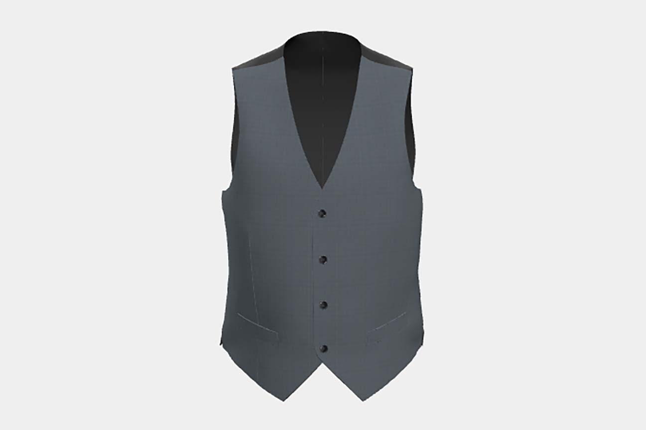 Gilet en laine et soie vert années 150 sur mesure Caccioppoli