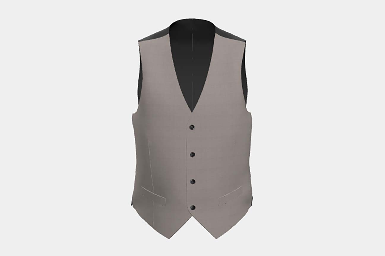 Gilet tailleur en laine beige années 150 Loro Piana