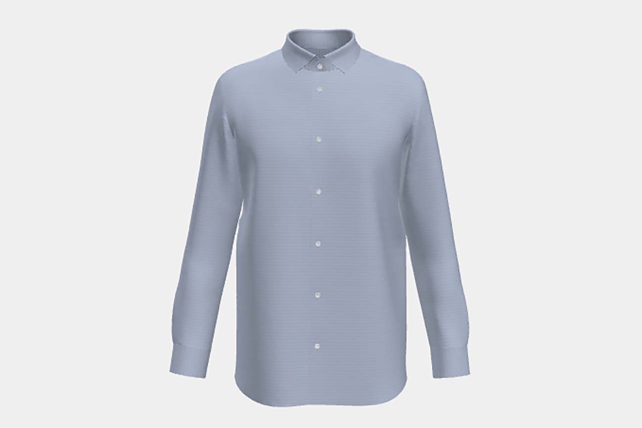Camicia su misura cotone blu
