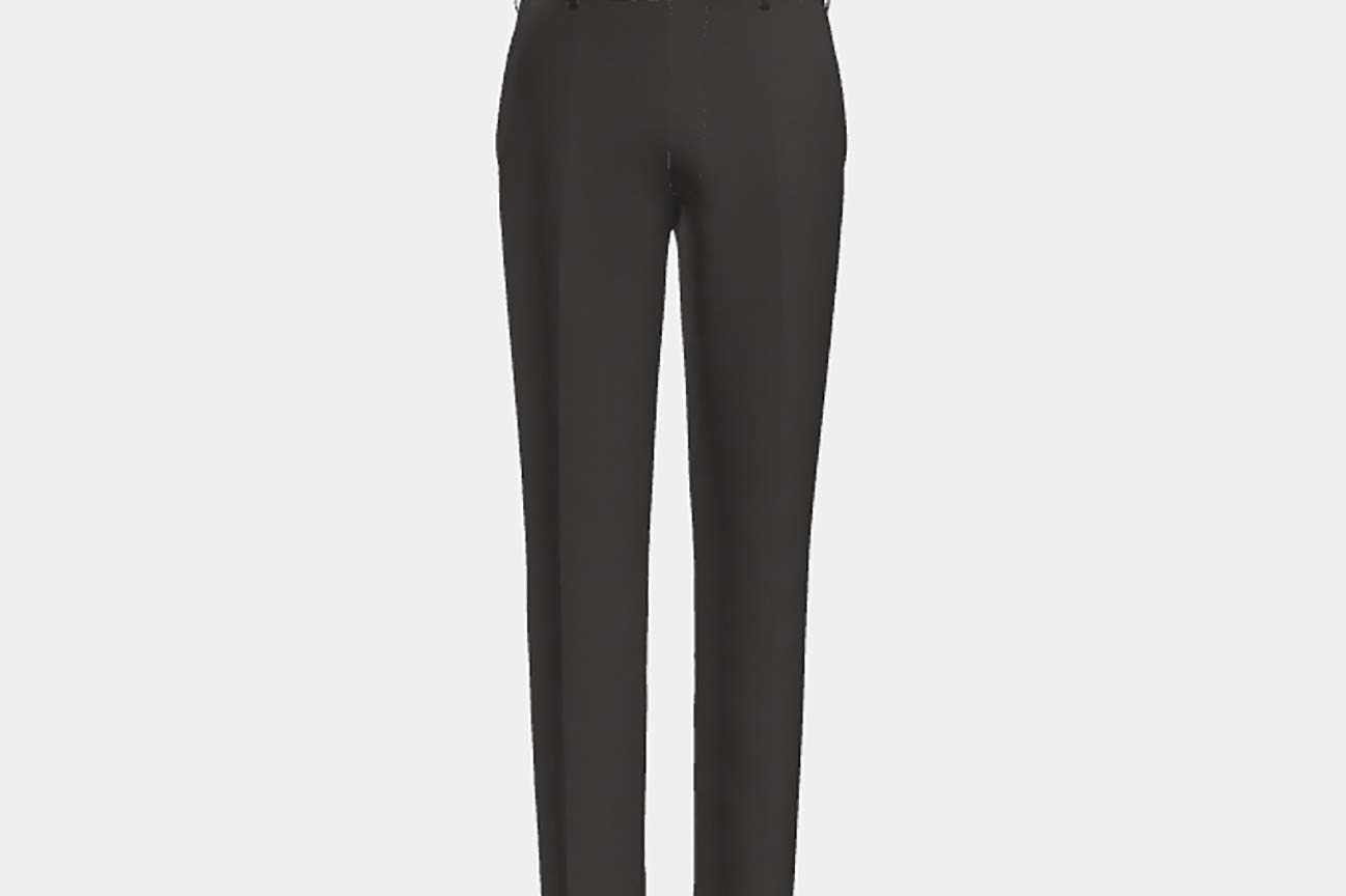 Tailored 130s wool trousers with brown windows Caccioppoli