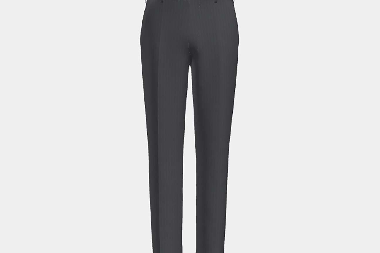 Tailored gray pinstripe 130s wool trousers Caccioppoli