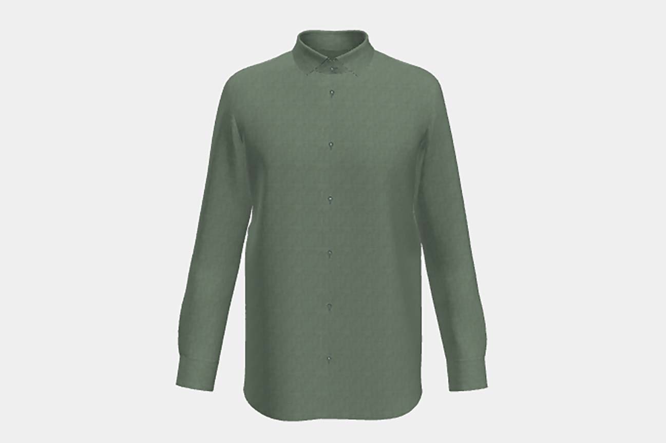 Camicia su misura verde