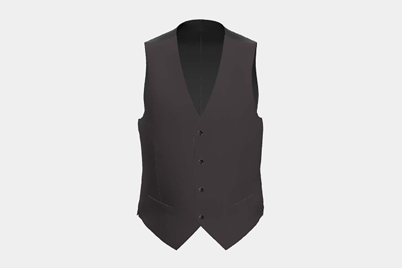 Made to measure purple 130s wool vest Caccioppoli