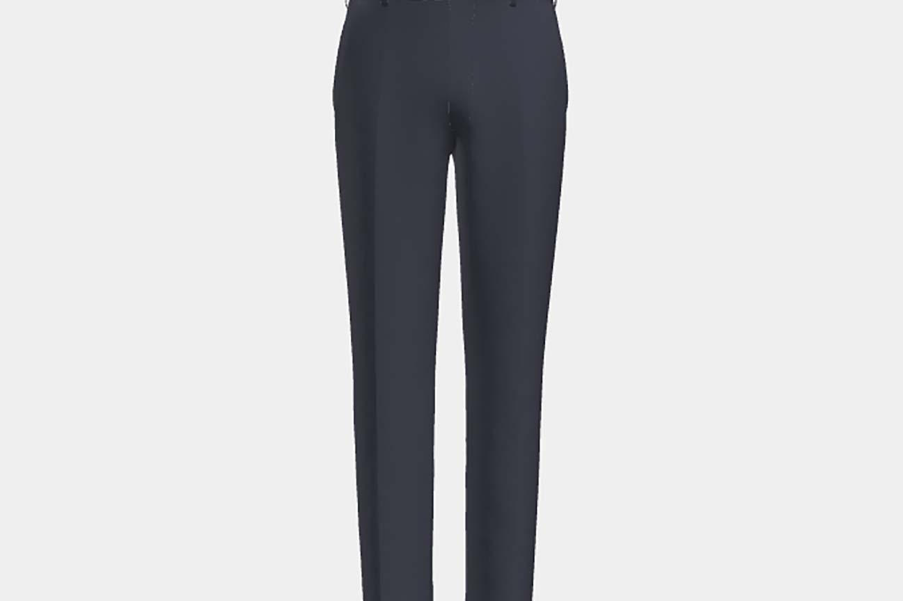 Loro Piana blue 150s wool tailored trousers