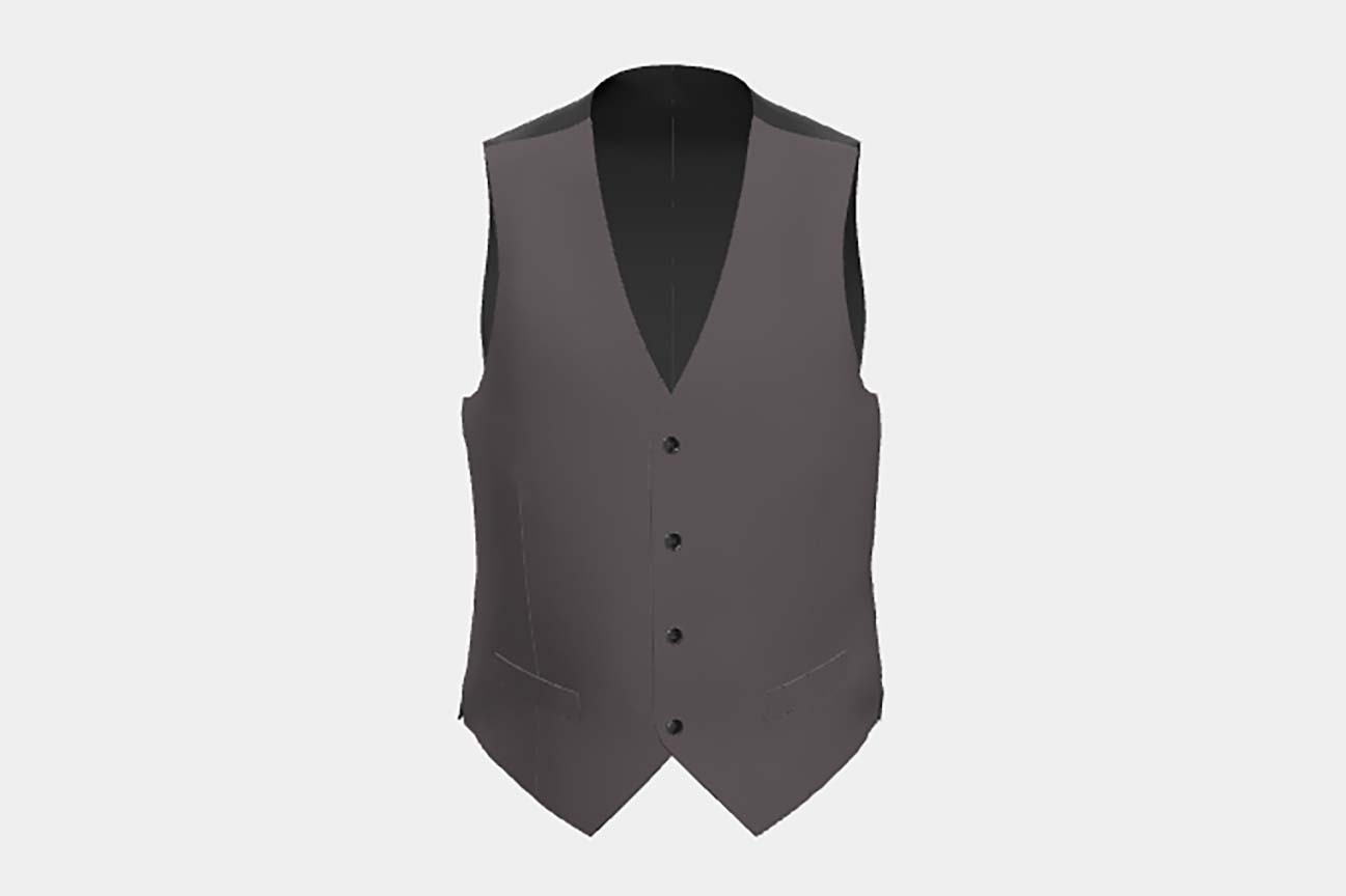 Beige 130s wool tailored waistcoat Caccioppoli