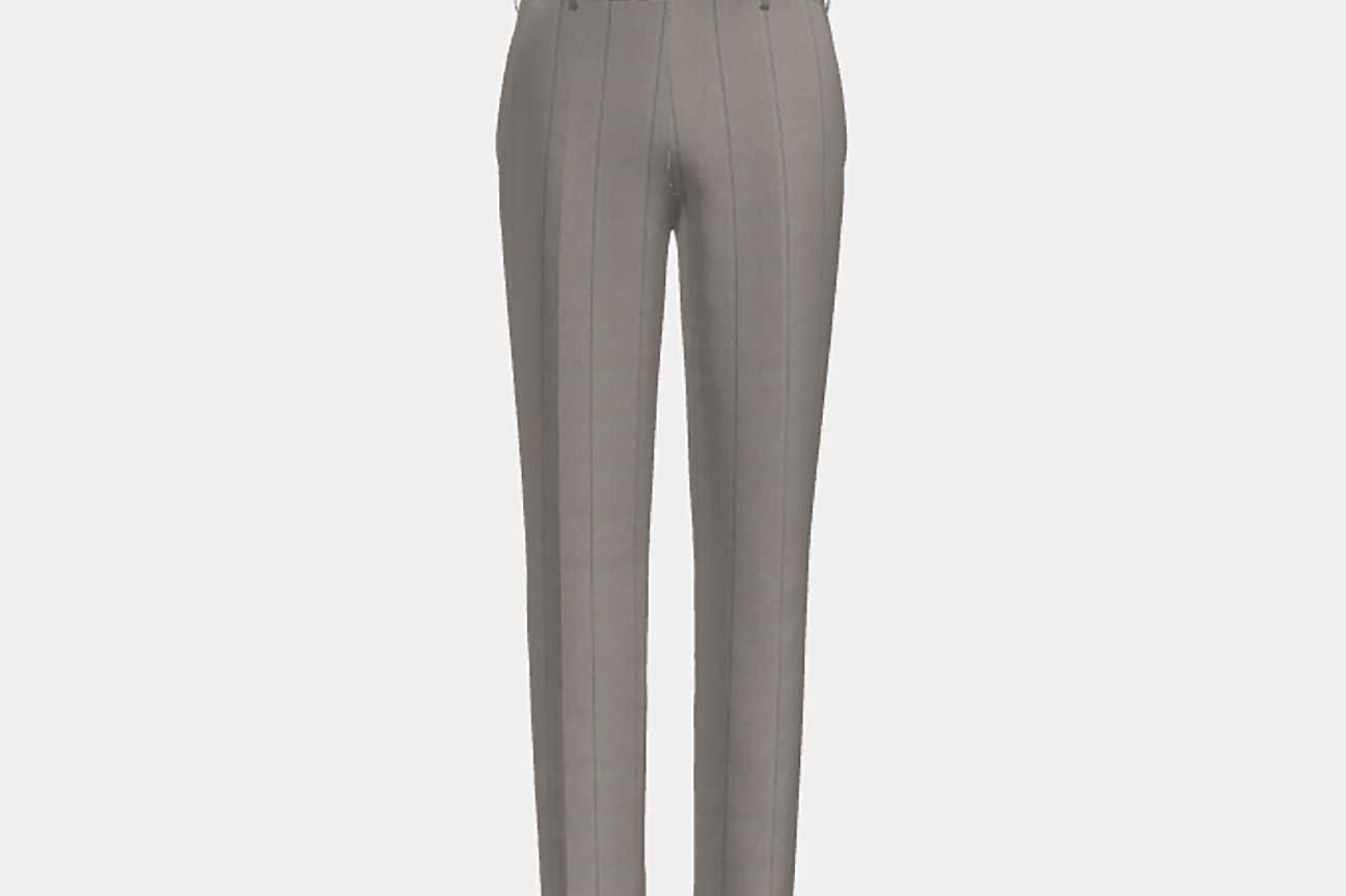 Beige pinstriped 130s wool tailored trousers Caccioppoli