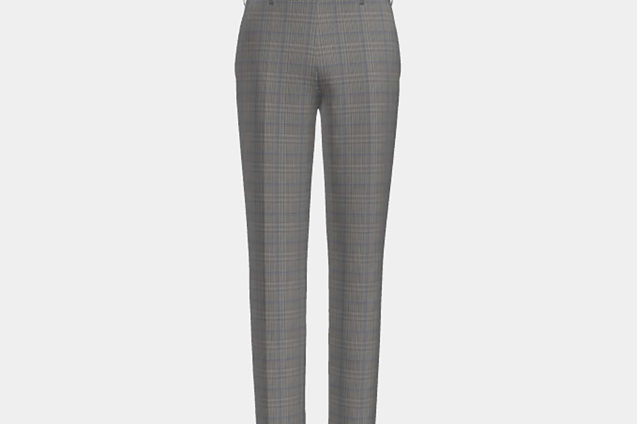 White Prince of Wales 130s wool tailored trousers Caccioppoli