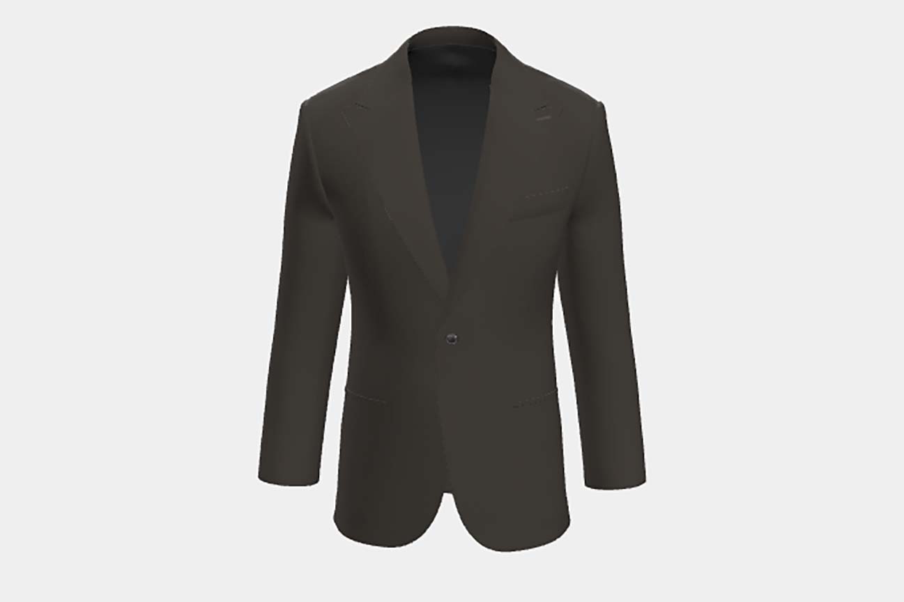 Loro Piana brown 150s wool tailored jacket