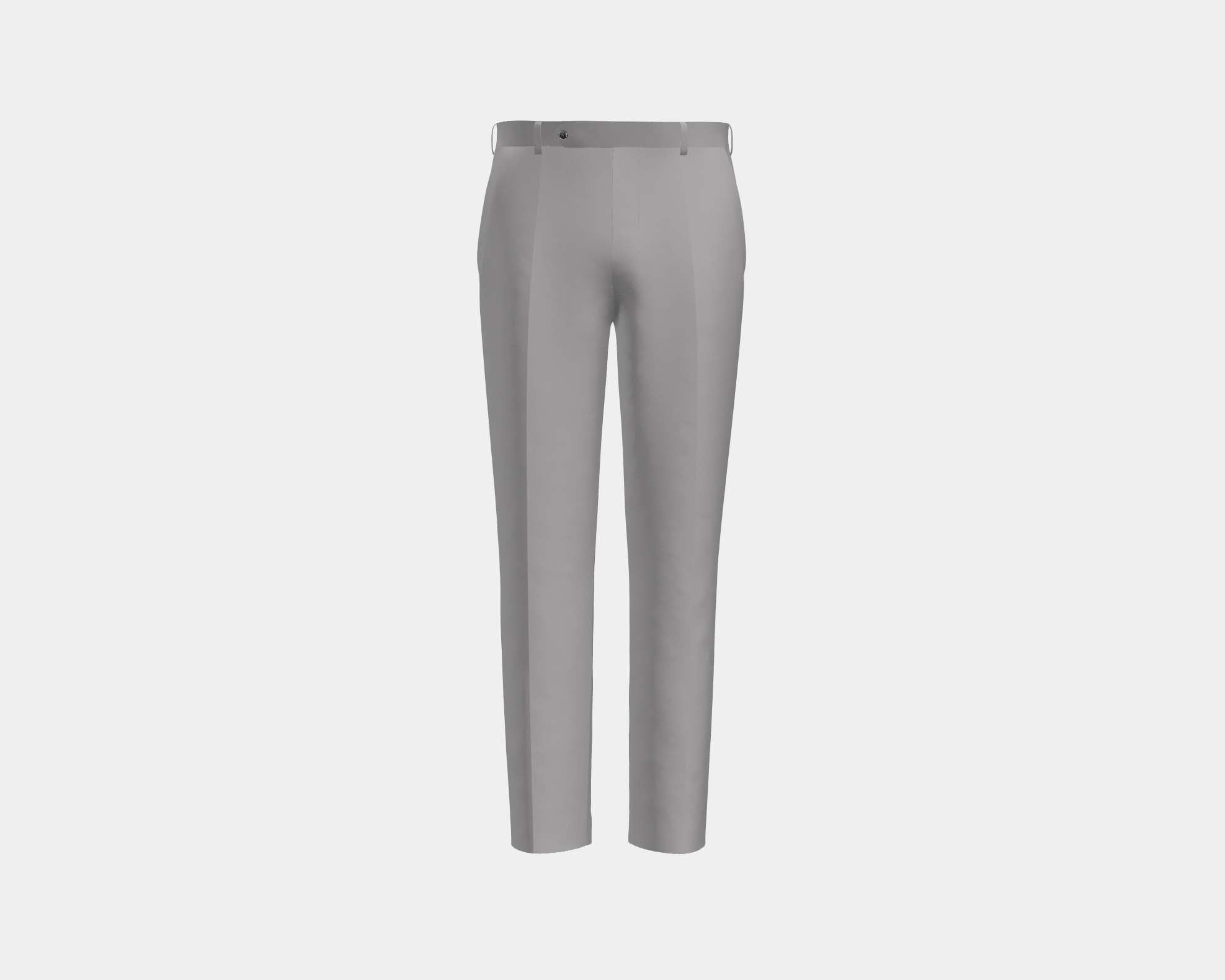 Pantalone su misura lana 110s grigio Canonico