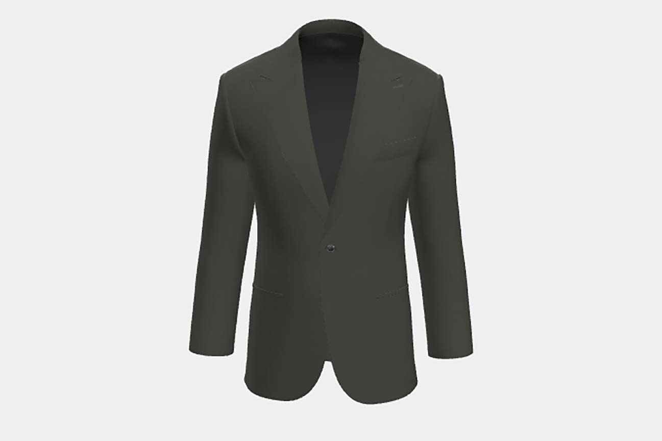 Veste en laine verte solaro années 130 sur mesure Caccioppoli
