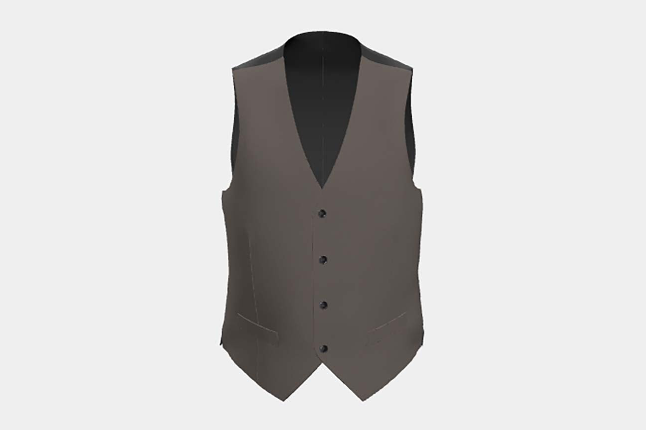 Gilet tailleur en laine beige années 150 Loro Piana