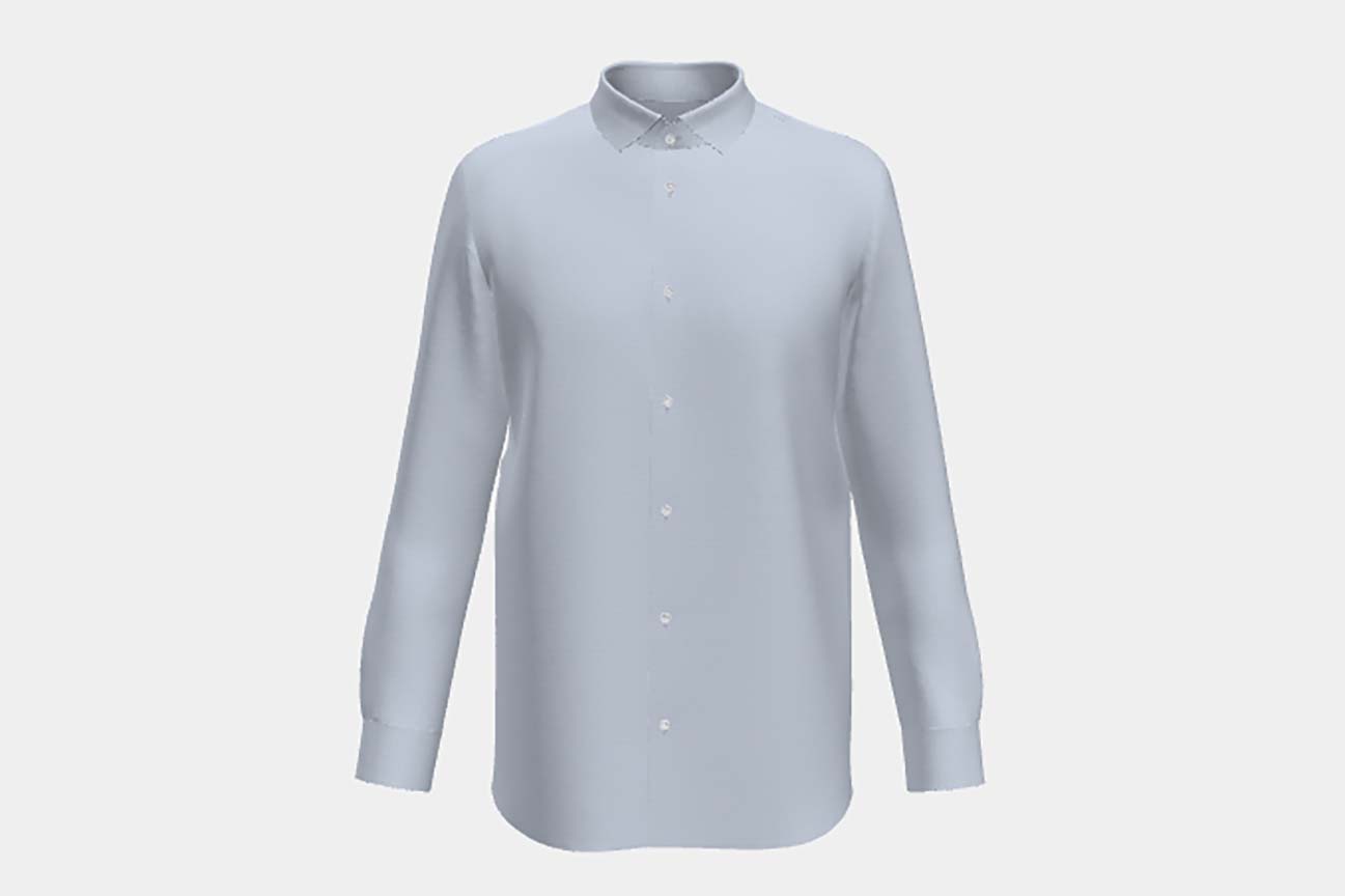 Camicia su misura cotone blu chiaro