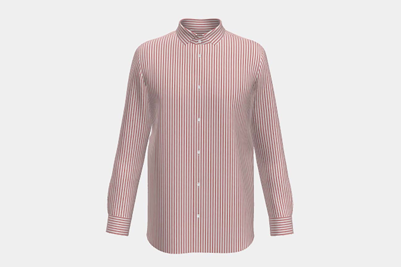 Camicia su misura lino e cotone rosso