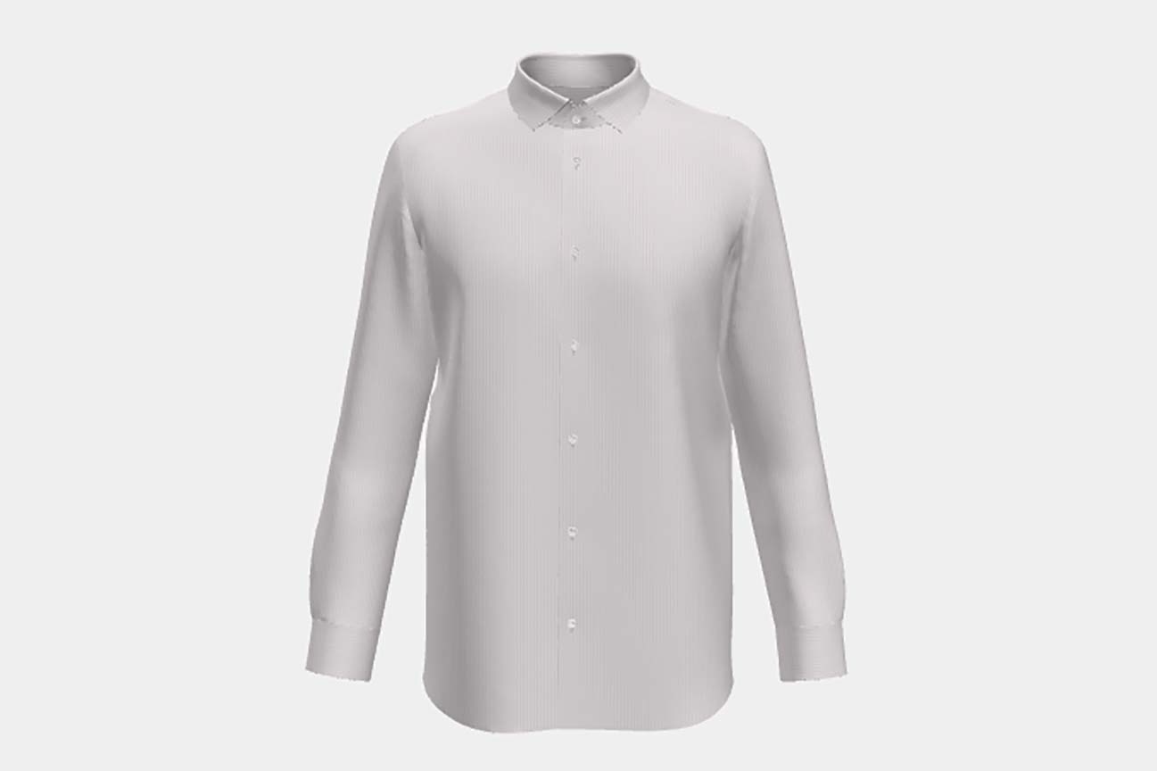 Camicia su misura cotone rigato rosso