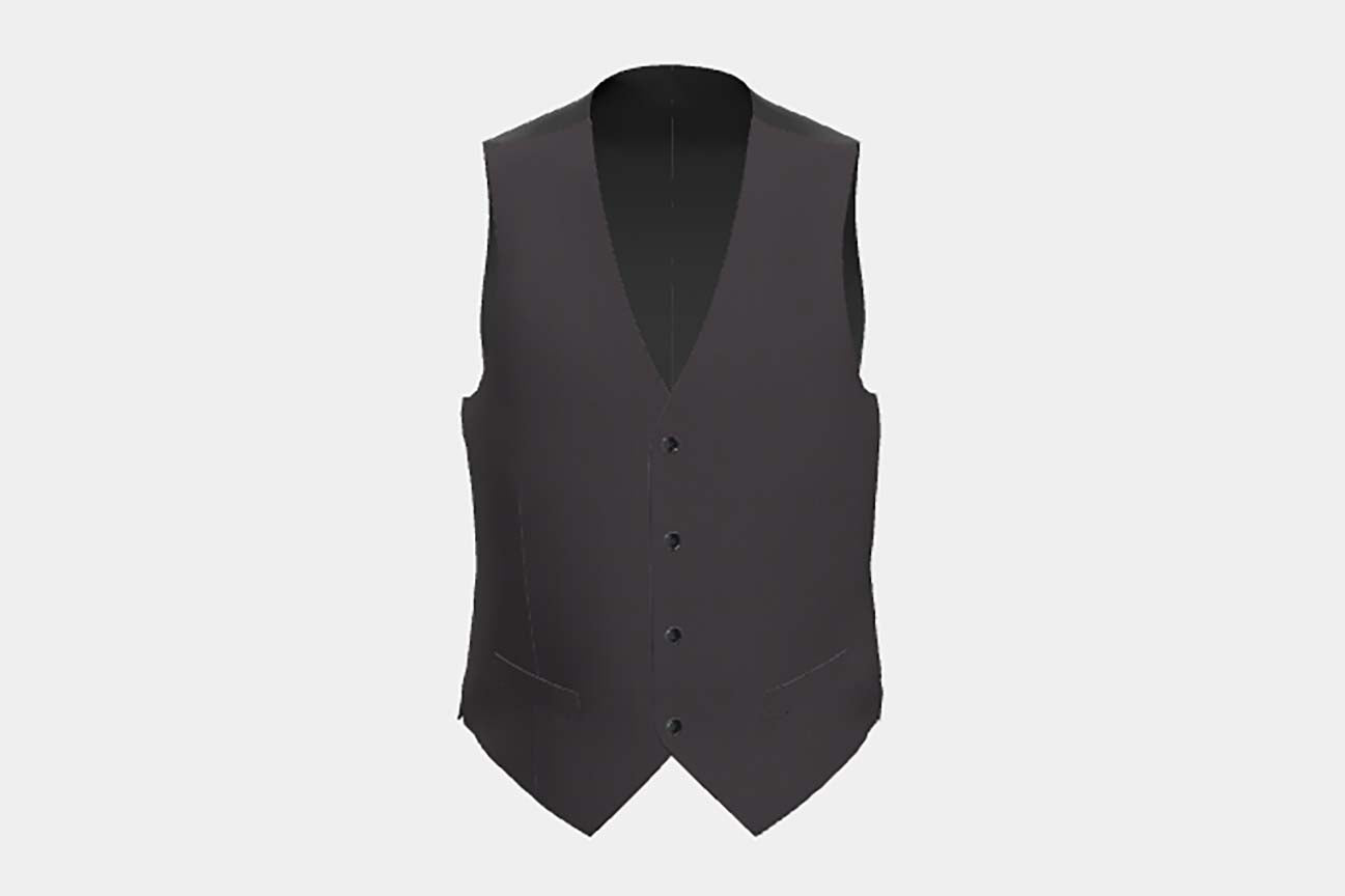 Gilet en laine Prince de Galles des années 130 sur mesure violet Caccioppoli