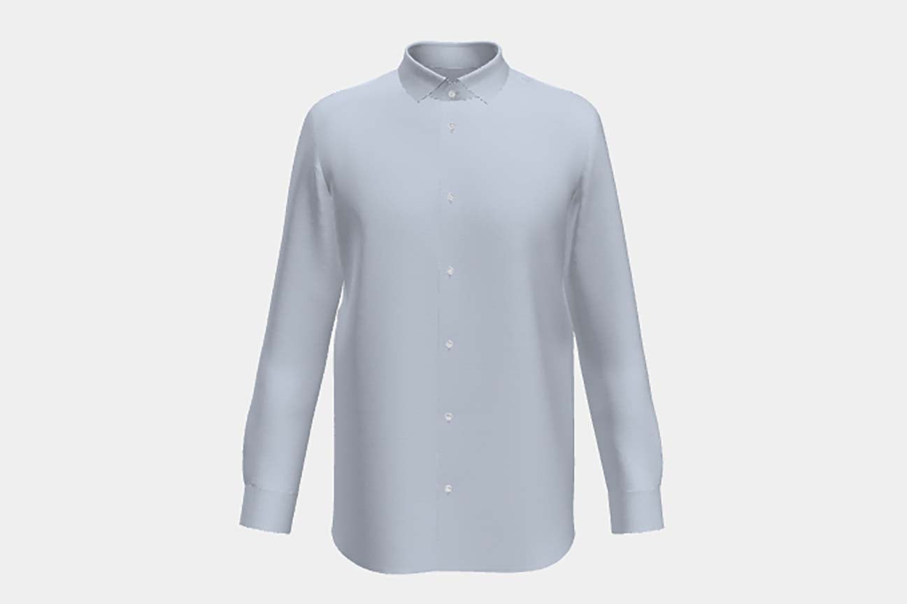 Camicia su misura cotone blu chiaro