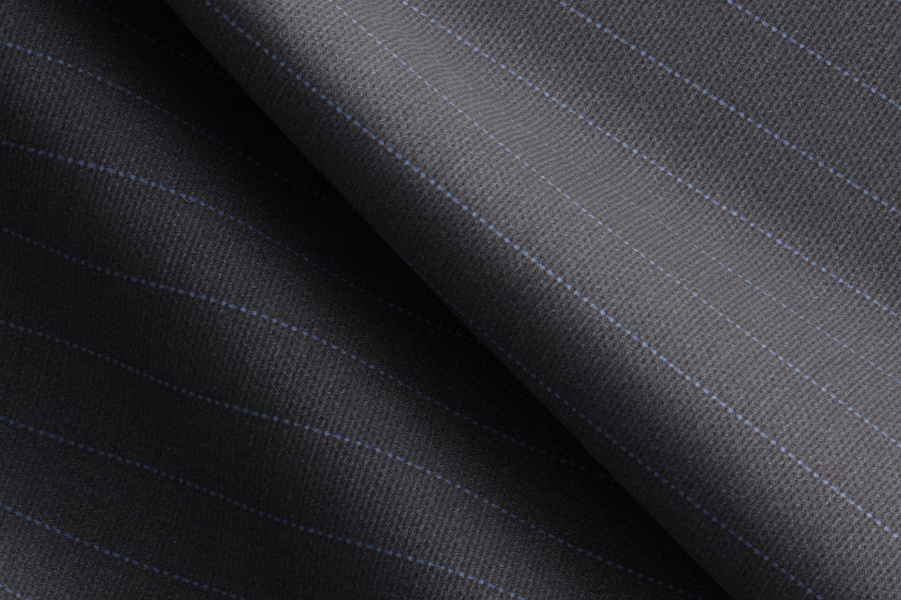 Bespoke 130s gray pinstriped wool vest Caccioppoli
