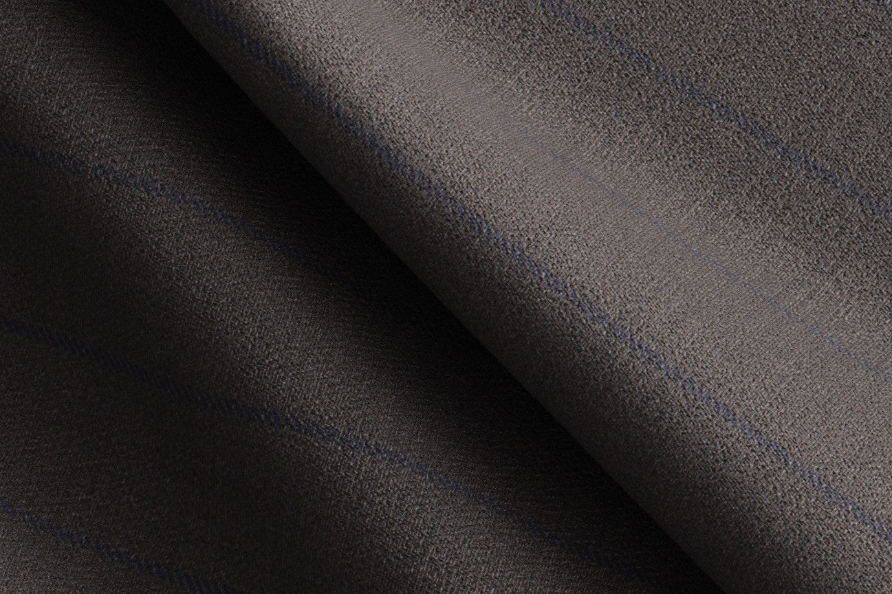Custom made 130s wool waistcoat with brown pinstripe Caccioppoli