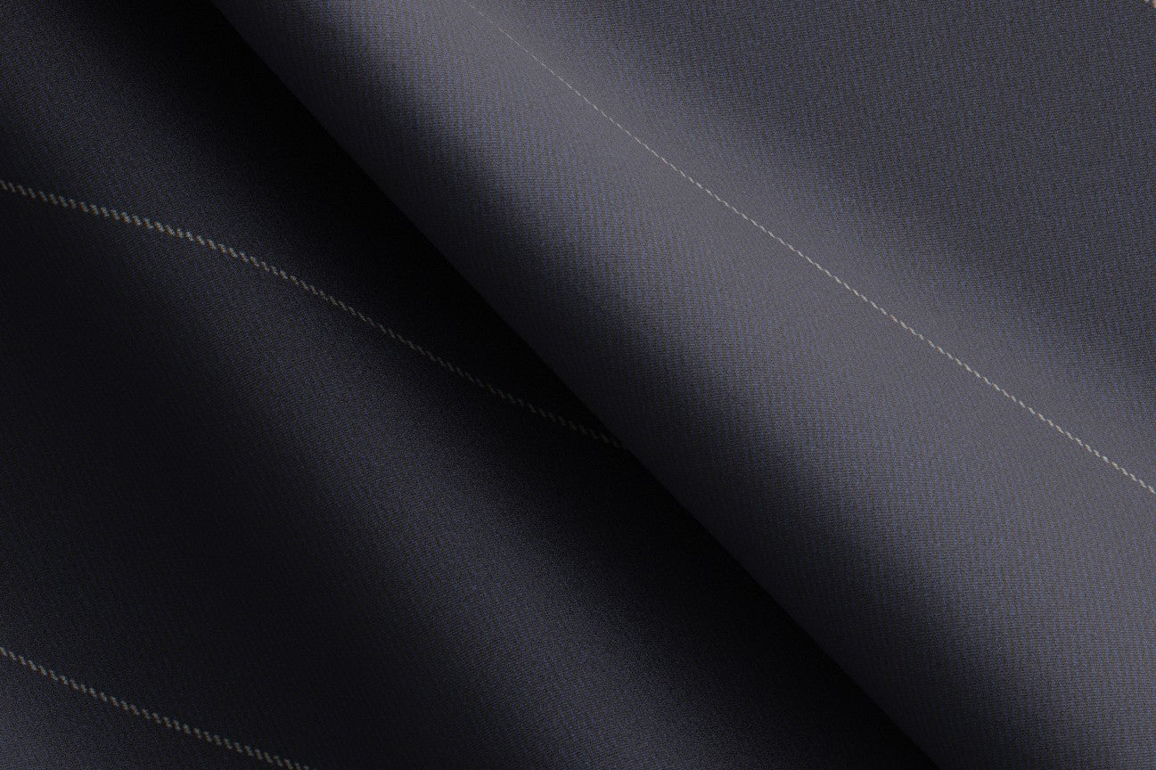 Tailored 130s wool waistcoat with blue pinstripe Caccioppoli